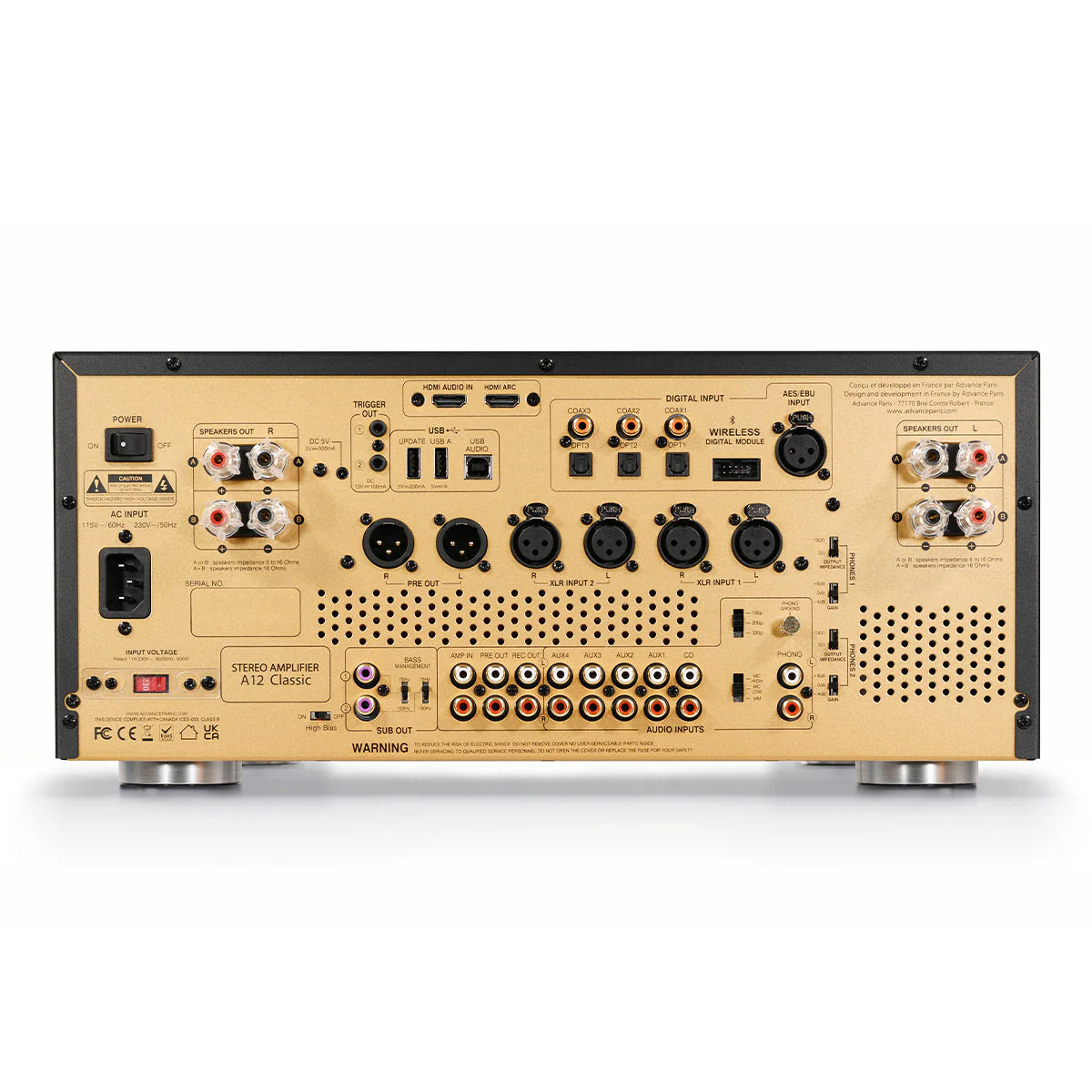 Advance Paris A12 Classic Integrated Amplifier (Black) - Image 2