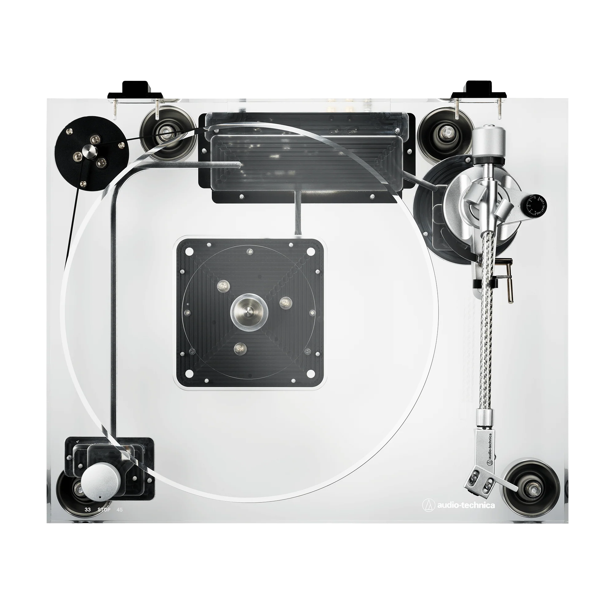 Audio-Technica AT-LP2022 Limited Edition Fully Manual Belt-Drive Turntable (Clear) - Image 2