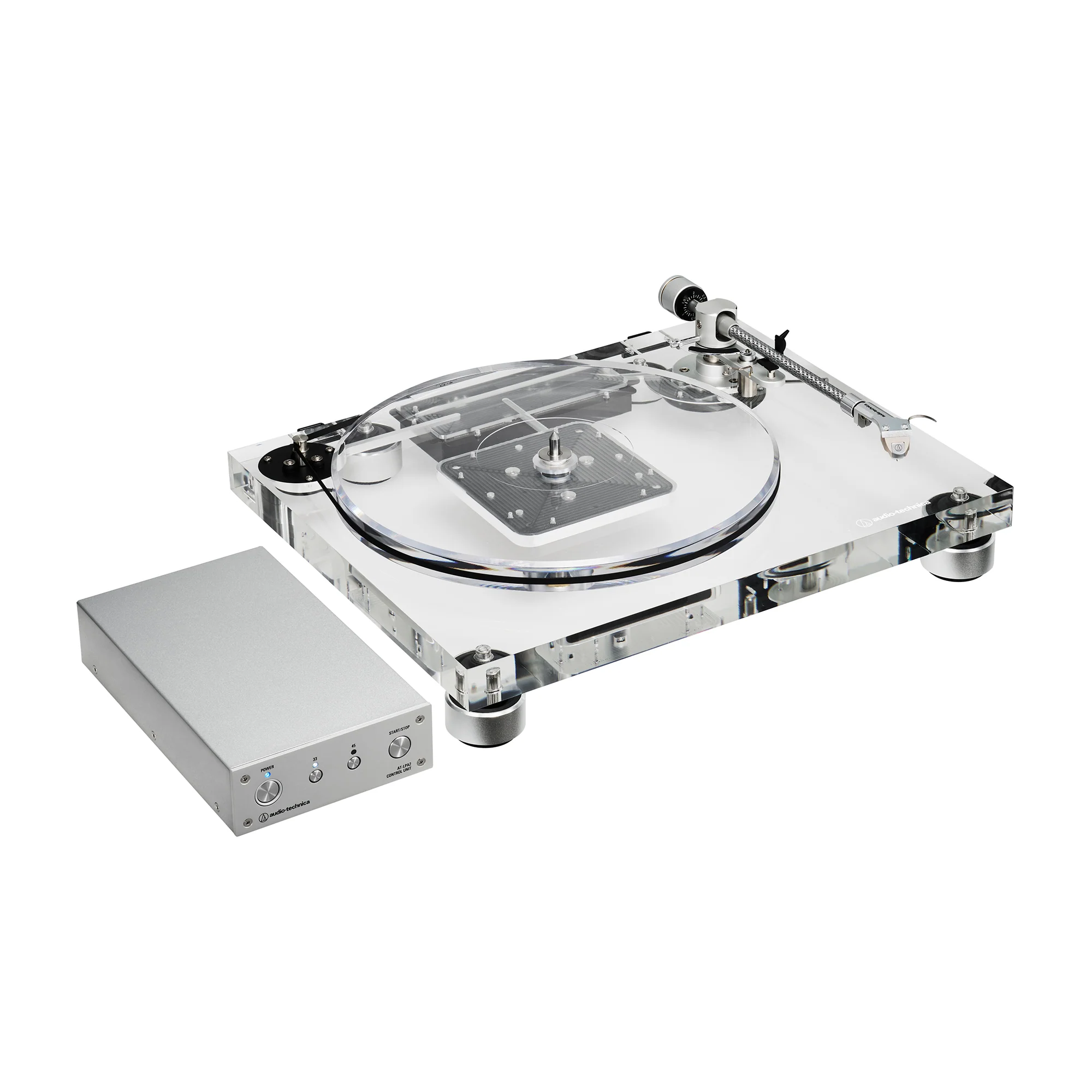 Audio-Technica AT-LPA2 Fully Manual Belt-Drive Turntable (Clear) - Image 10