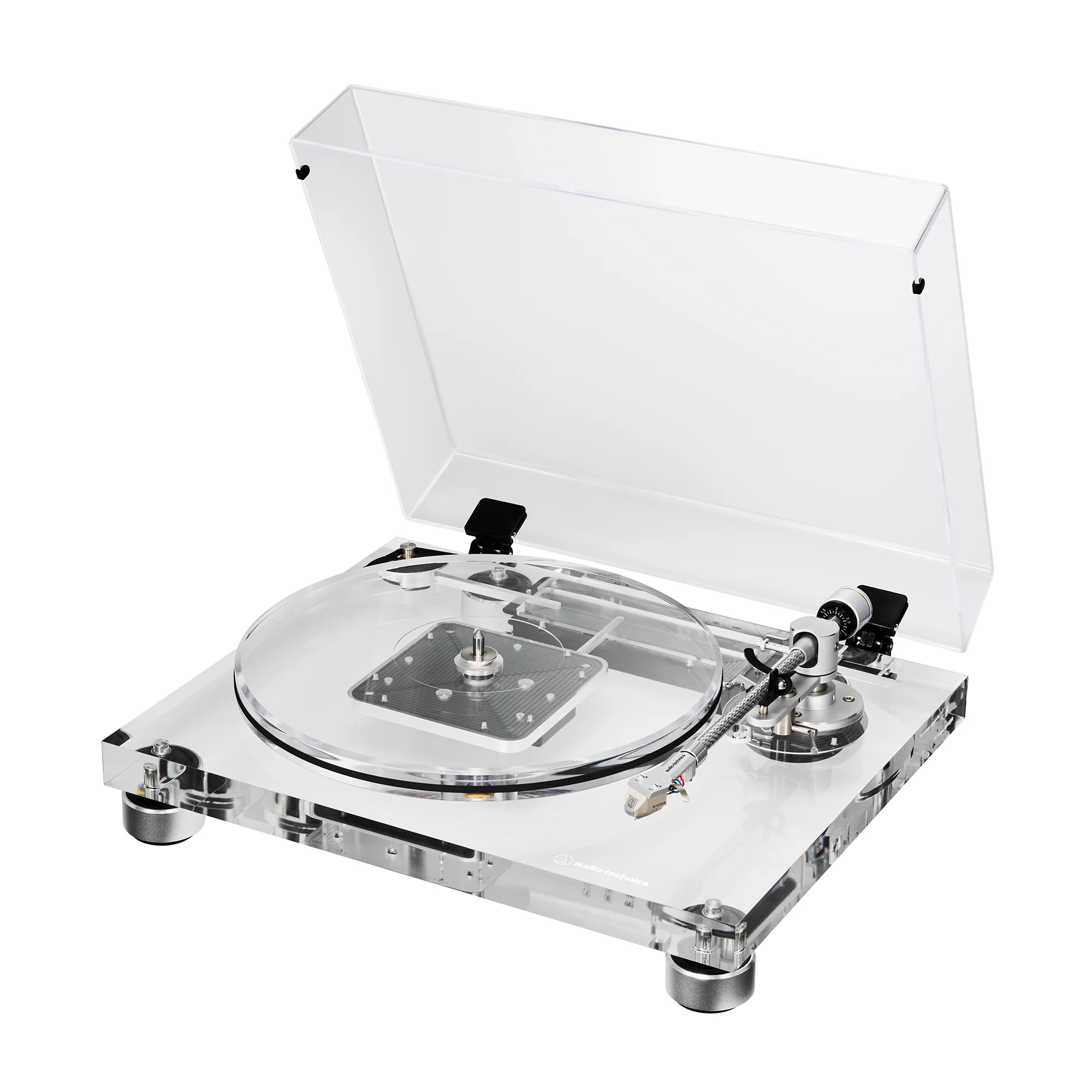 Audio-Technica AT-LPA2 Fully Manual Belt-Drive Turntable (Clear) - Image 2