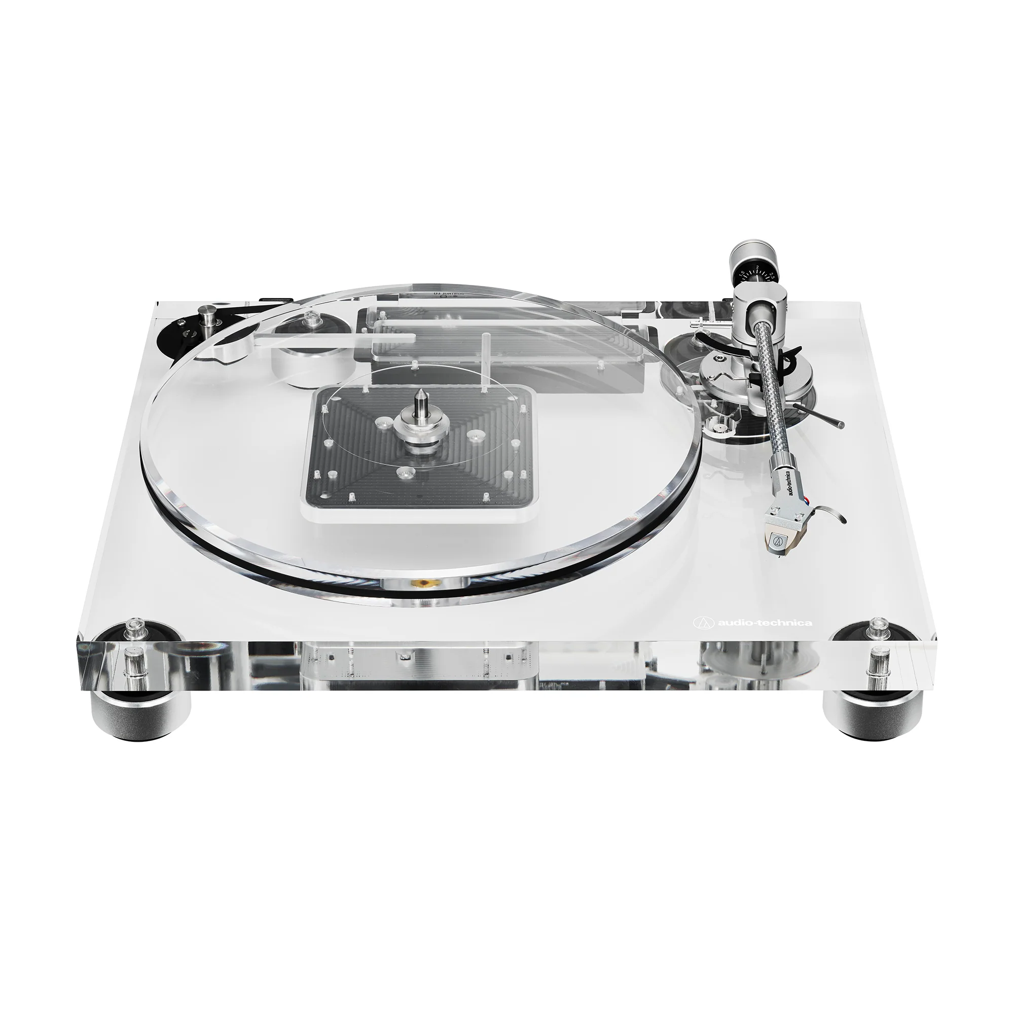 Audio-Technica AT-LPA2 Fully Manual Belt-Drive Turntable (Clear) - Image 3