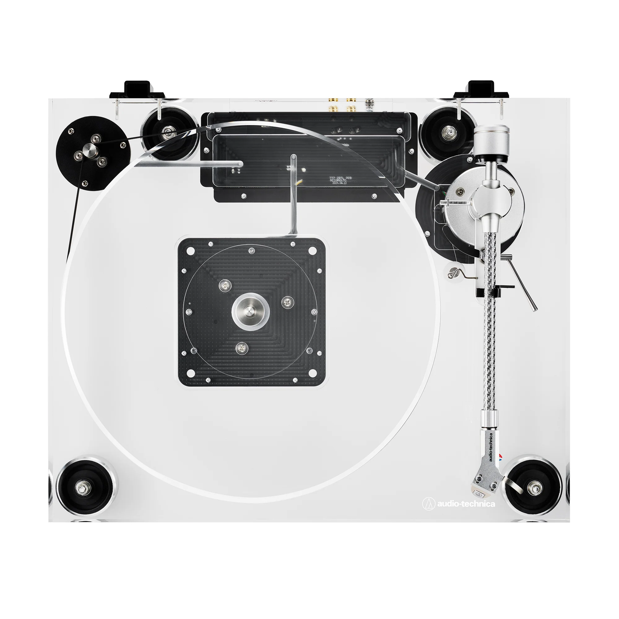 Audio-Technica AT-LPA2 Fully Manual Belt-Drive Turntable (Clear) - Image 4