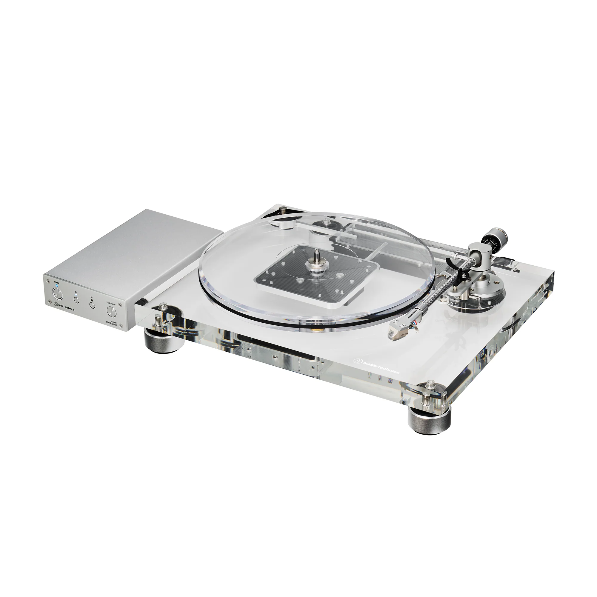 Audio-Technica AT-LPA2 Fully Manual Belt-Drive Turntable (Clear) - Image 5