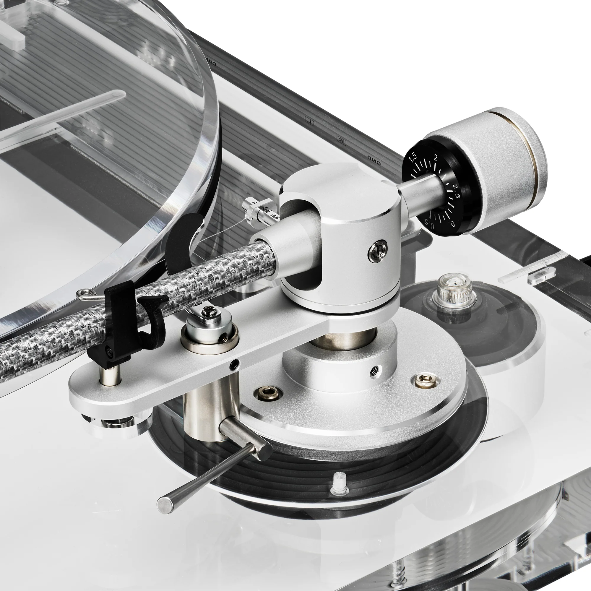 Audio-Technica AT-LPA2 Fully Manual Belt-Drive Turntable (Clear) - Image 7