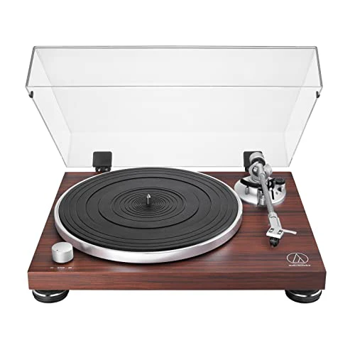 Audio-Technica AT-LPW50BT Manual Belt-Drive Turntable - Wireless & Analog (Dark Wood)