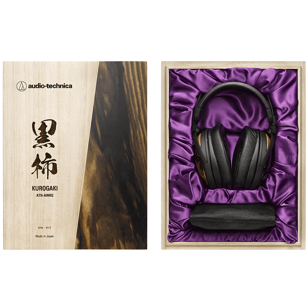 Audio-Technica ATH-AWKG Audiophile Closed Back Dynamic Wooden Headphones (Kurogaki Wood) - Image 2
