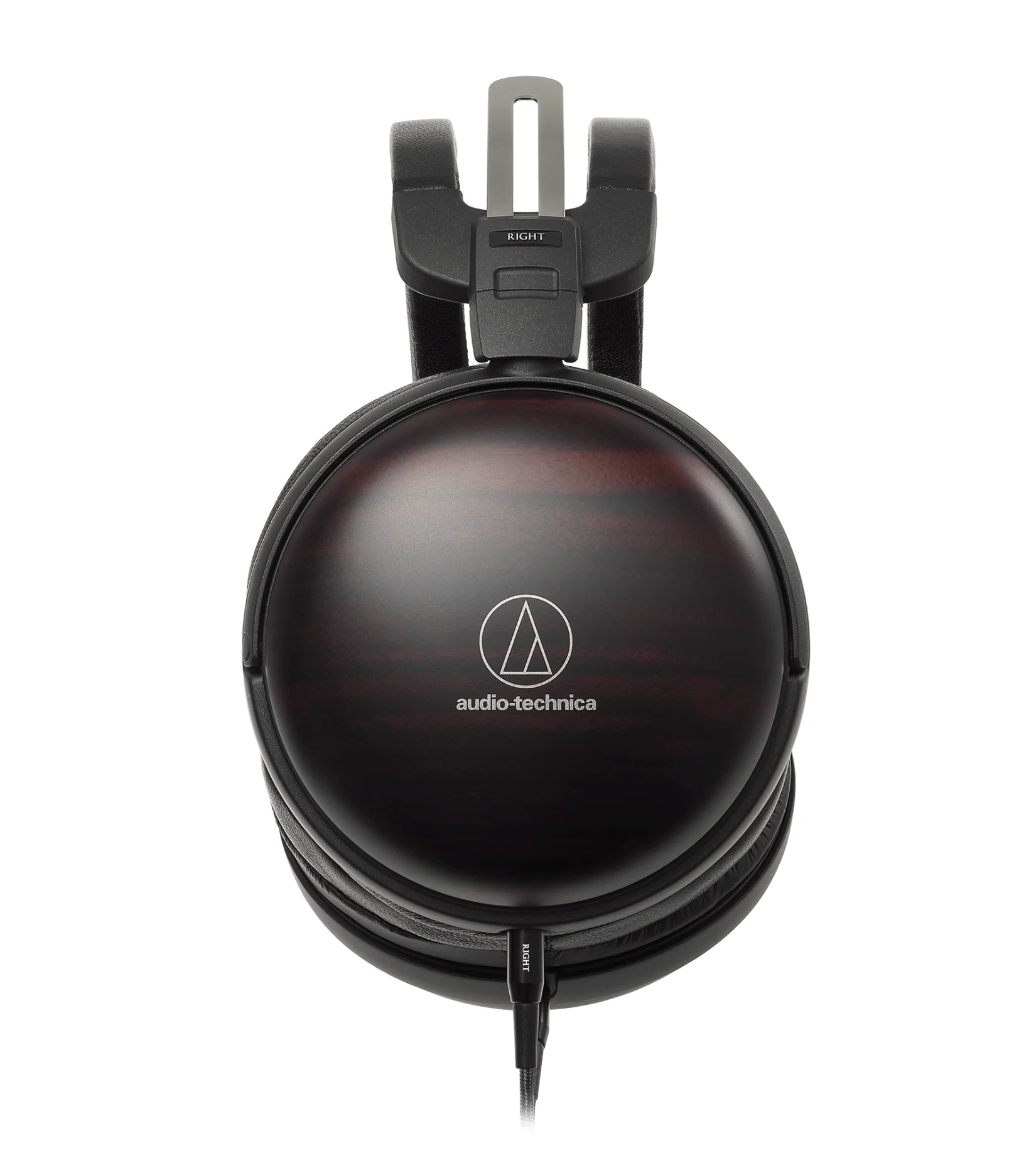 Audio-Technica ATH-AWKT Audiophile Hi-Res Closed Back Dynamic Wooden Headphones (Black) - Image 2