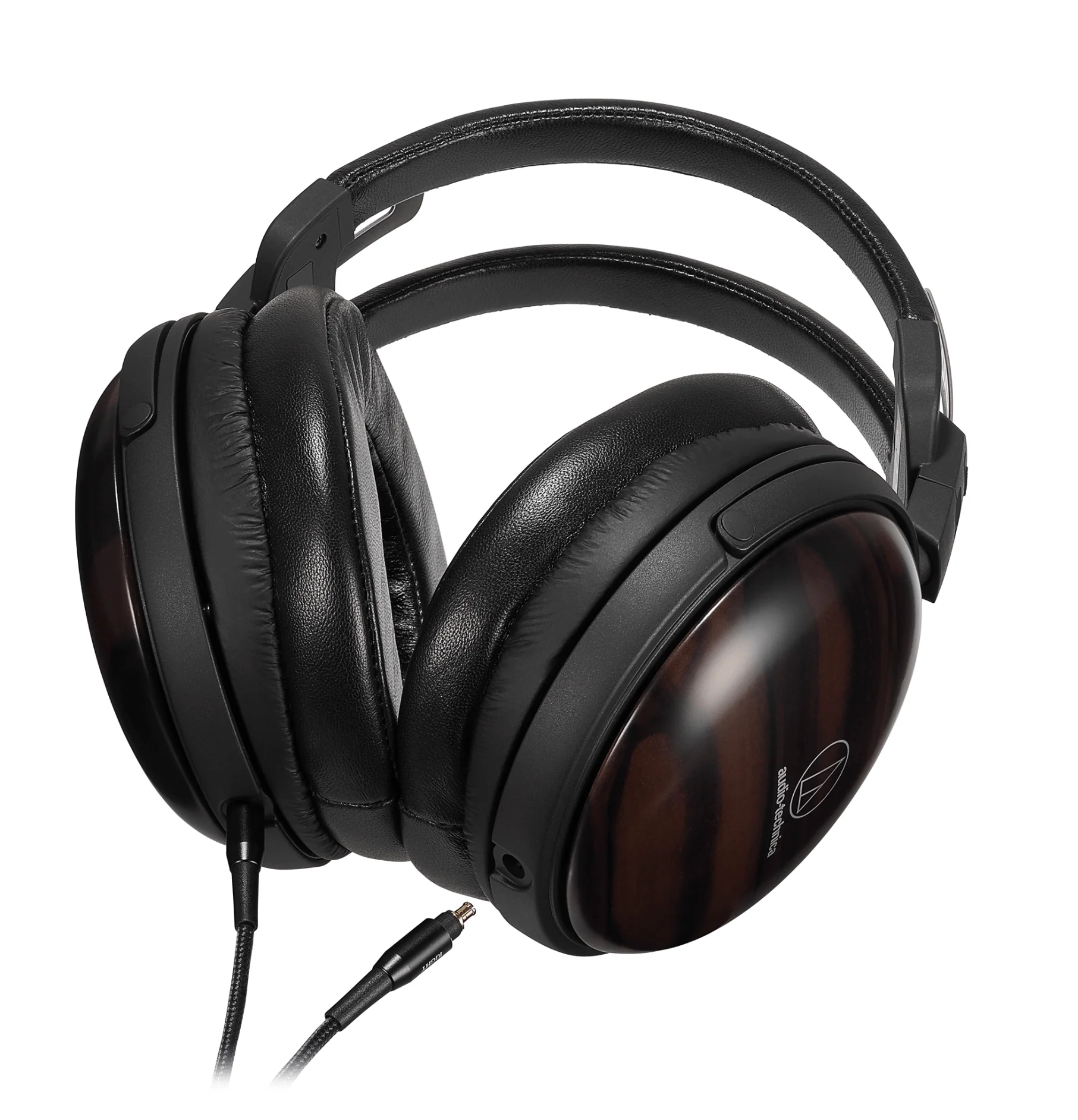 Audio-Technica ATH-AWKT Audiophile Hi-Res Closed Back Dynamic Wooden Headphones (Black) - Image 3