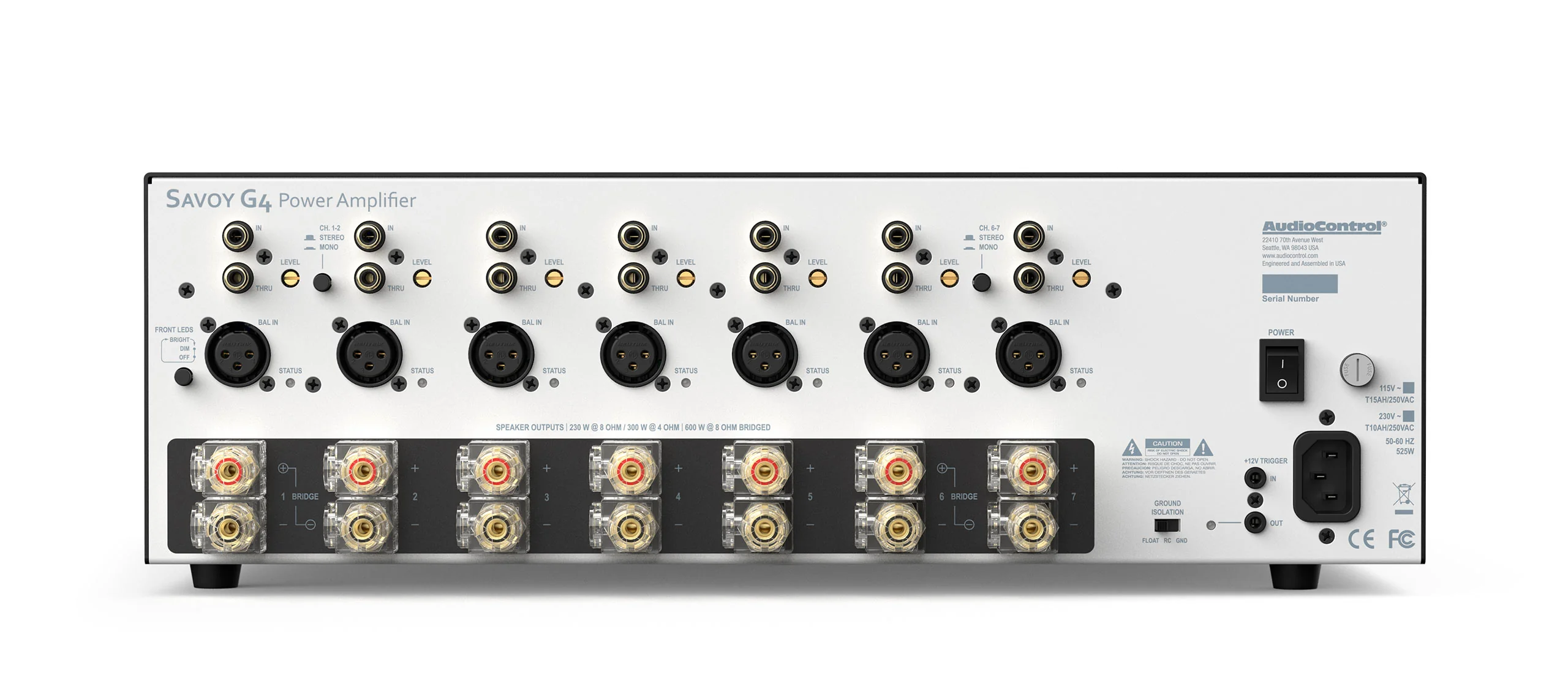 AudioControl Savoy G4 7 Channel Power Amplifier (Black) - Image 3