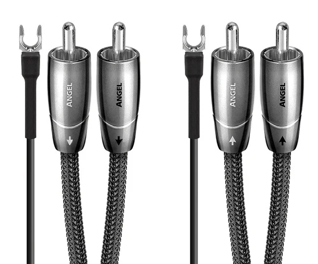 AudioQuest Angel Turntable RCA > RCA Turntable Cable + Ground Wire (1.2m, x Male RCA > x Male RCA, Single)
