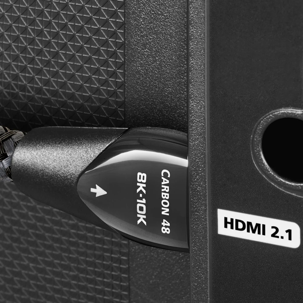 AudioQuest Carbon 48 2.1 HDMI Cable - 8K/10K Ultra HD, Gaming, High-Speed, 48Gbps, HDR, eARC - Image 4