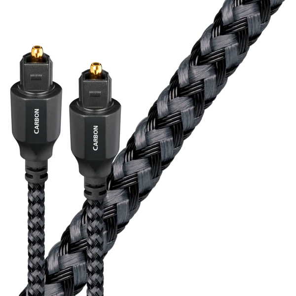 AudioQuest Carbon Optical Toslink Fiber-Optic Cable + Mini-Adaptor (1x Male Toslink > 1x Male Toslink, Single) - Image 2