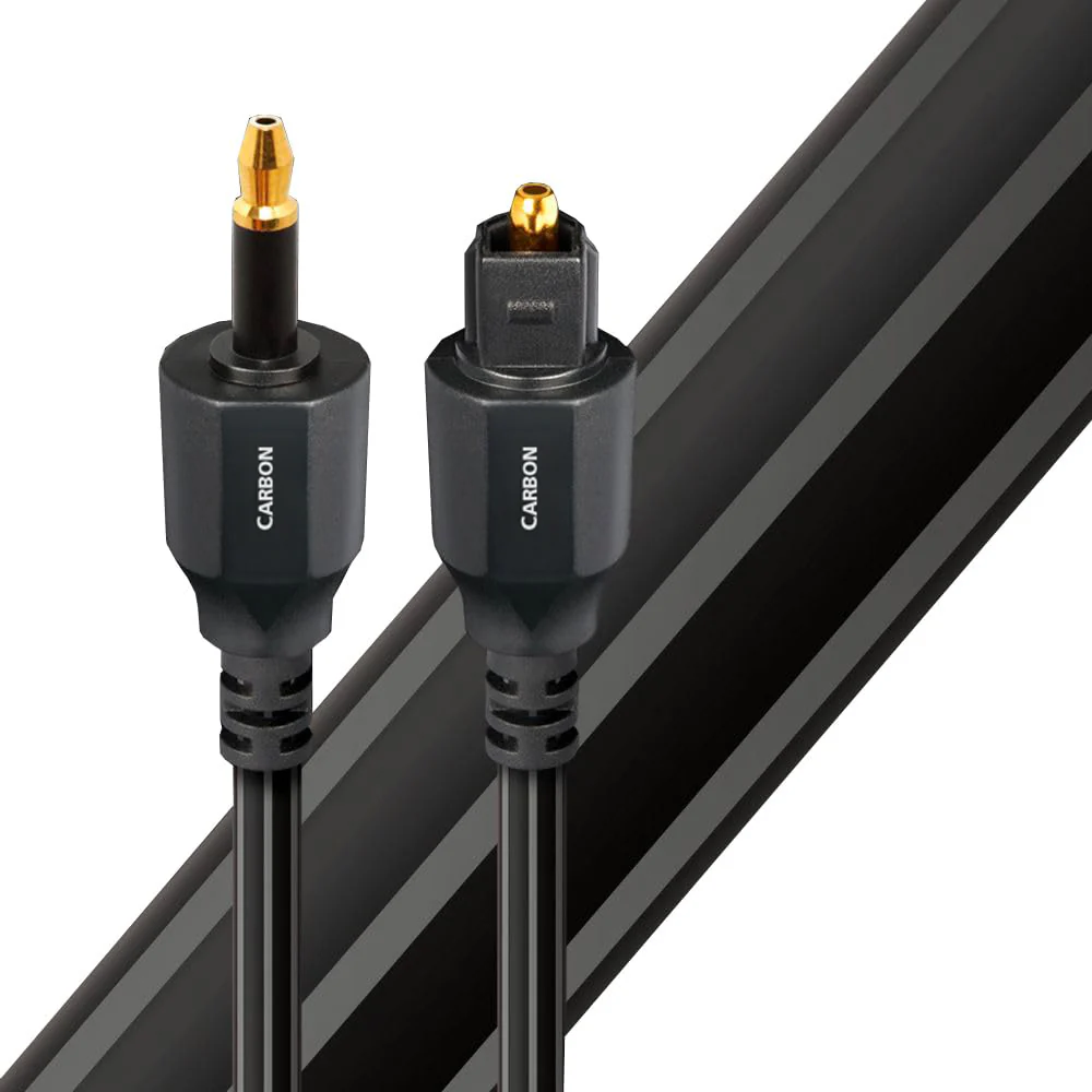 AudioQuest Carbon Optical Toslink Fiber-Optic Cable + Mini-Adaptor (1x Male Toslink > 1x Male Toslink, Single) - Image 6