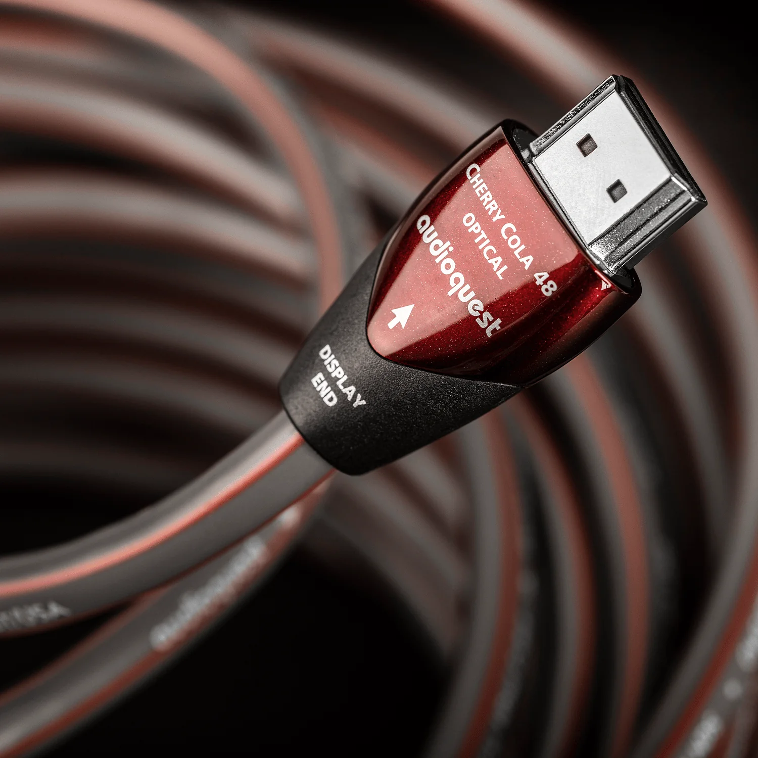 AudioQuest Cherry Cola 48 2.1 HDMI Cable - 4K/8K Ultra HD, In-Wall Rated, High-Speed, 48Gbps, HDR, eARC - Image 3
