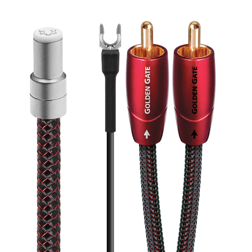 AudioQuest Golden Gate JIS > RCA Tonearm Cable + Ground Wire - 1.5m - Single - x JIS > x RCA