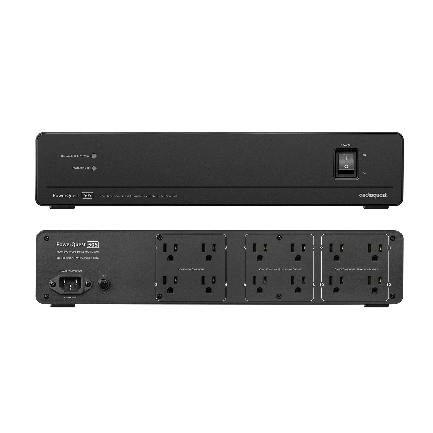 AudioQuest PowerQuest 505 12-Outlet Power Conditioner & Non-Sacrificial Surge Protector