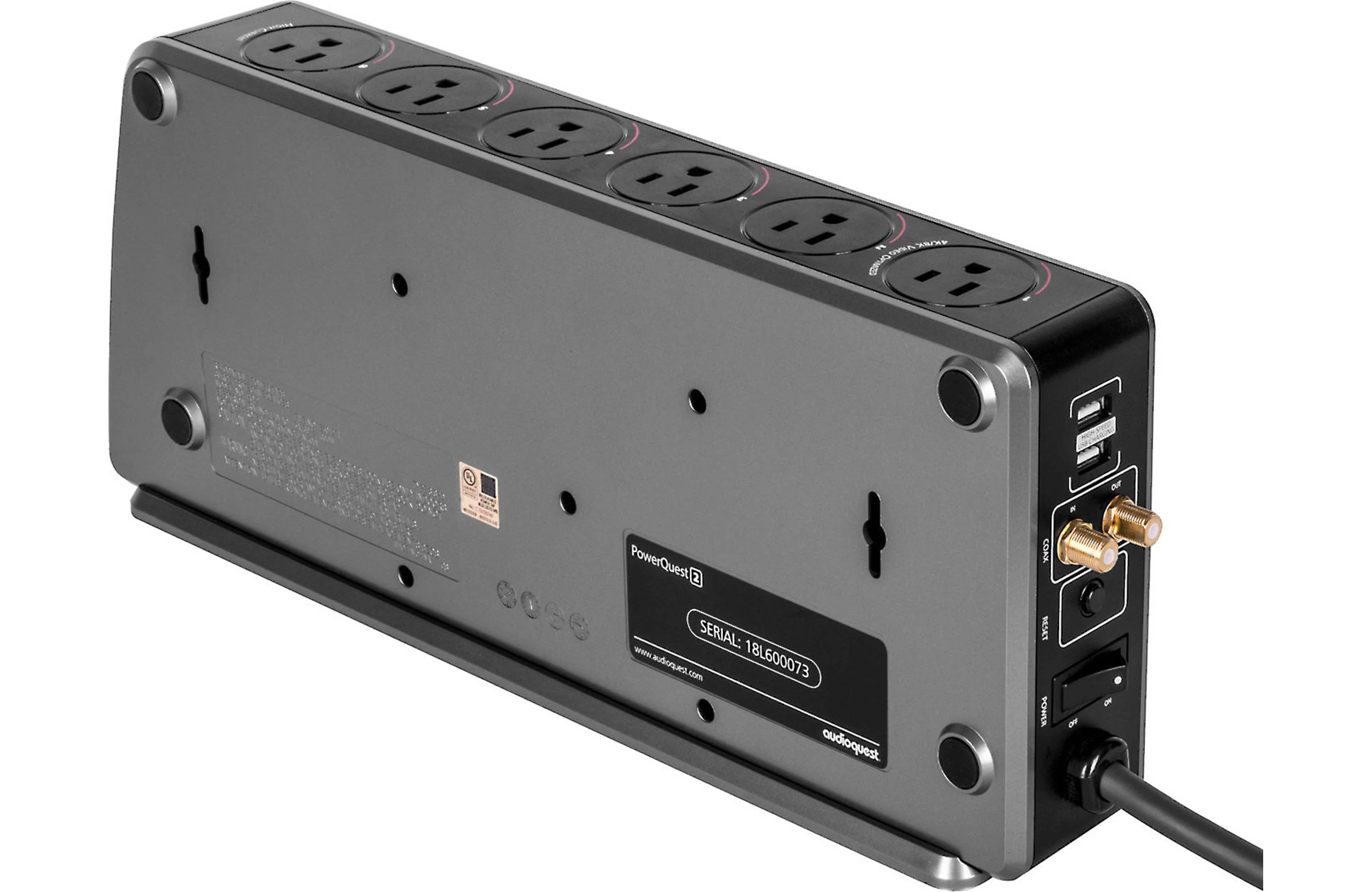 AudioQuest PowerQuest 2 6-Outlet Power Conditioner & Non-Sacrificial Surge Protector - Image 3