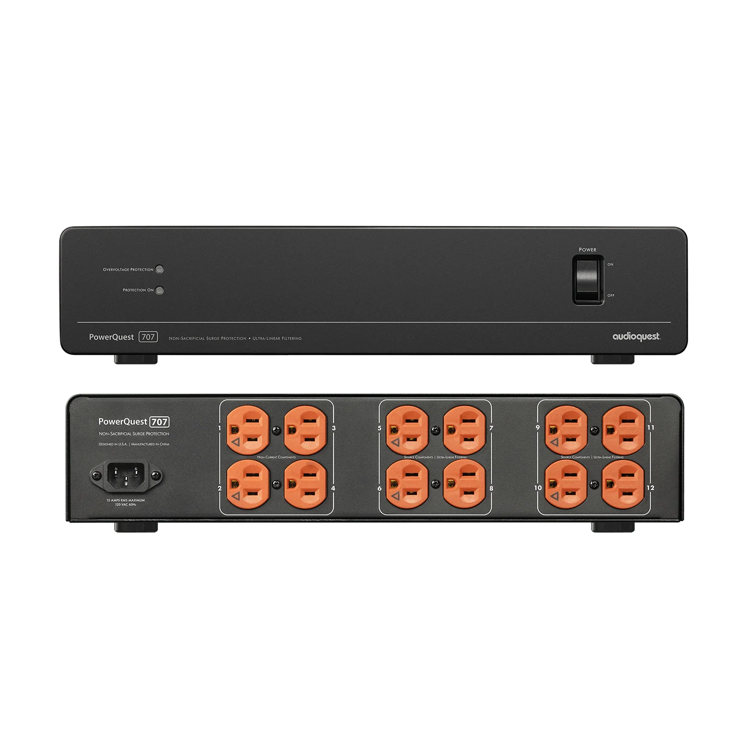 AudioQuest PowerQuest 707 12-Outlet Power Conditioner & Non-Sacrificial Surge Protector