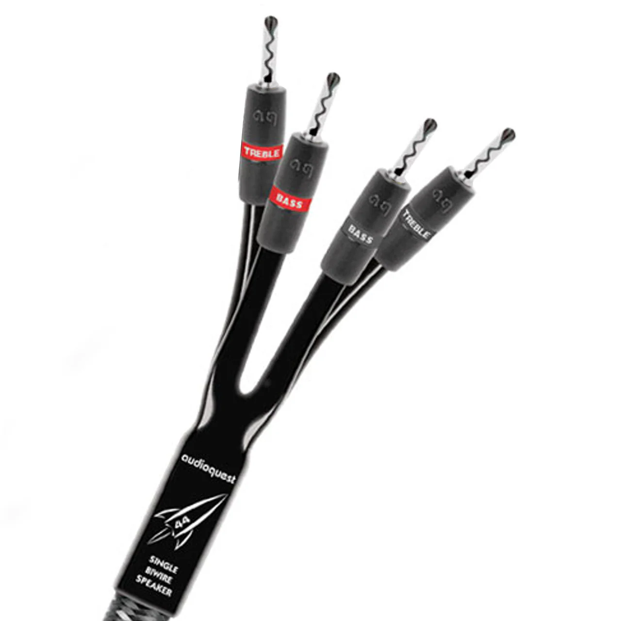 AudioQuest Rocket 44 BiWire Speaker Cable with BFA Silver Connectors - Prev. Gen. (10ft Pair)