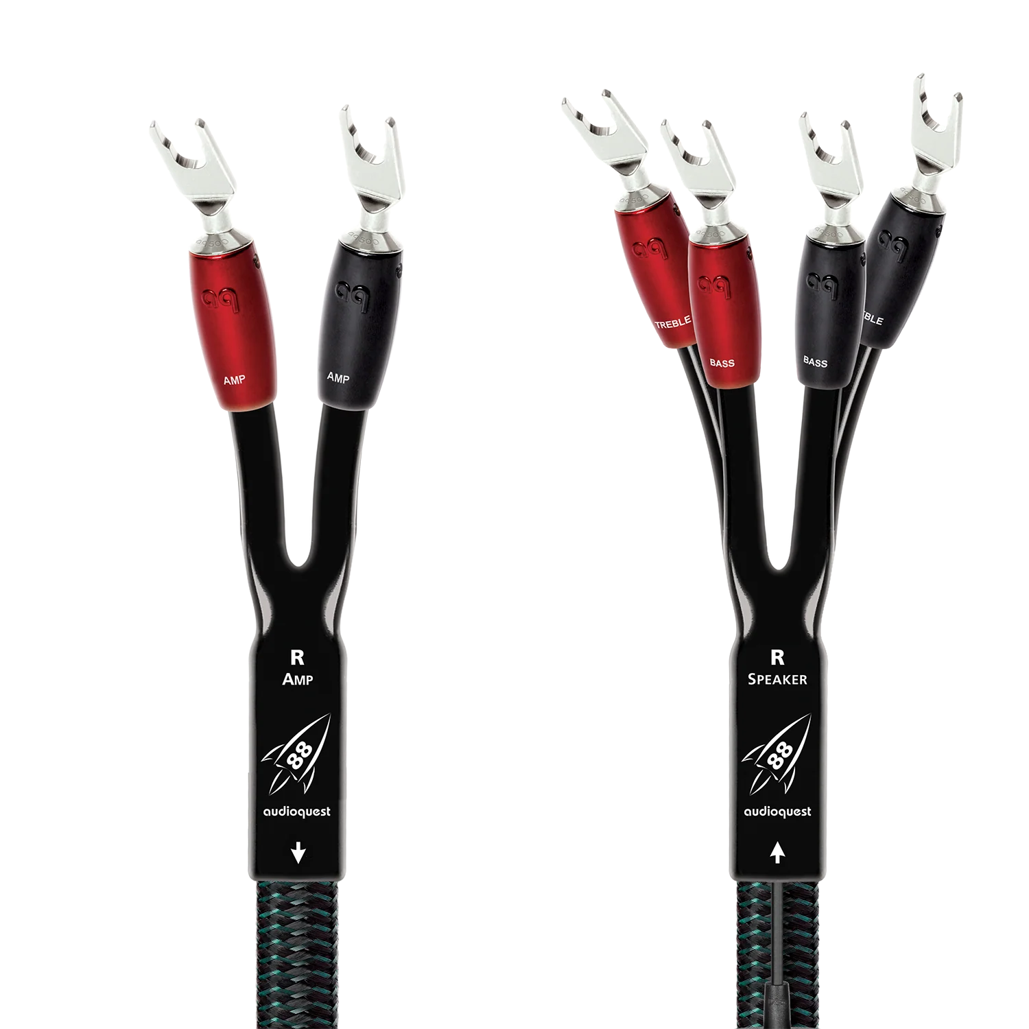 AudioQuest Rocket 88 Single BiWire Speaker Cable with SureGrip 500