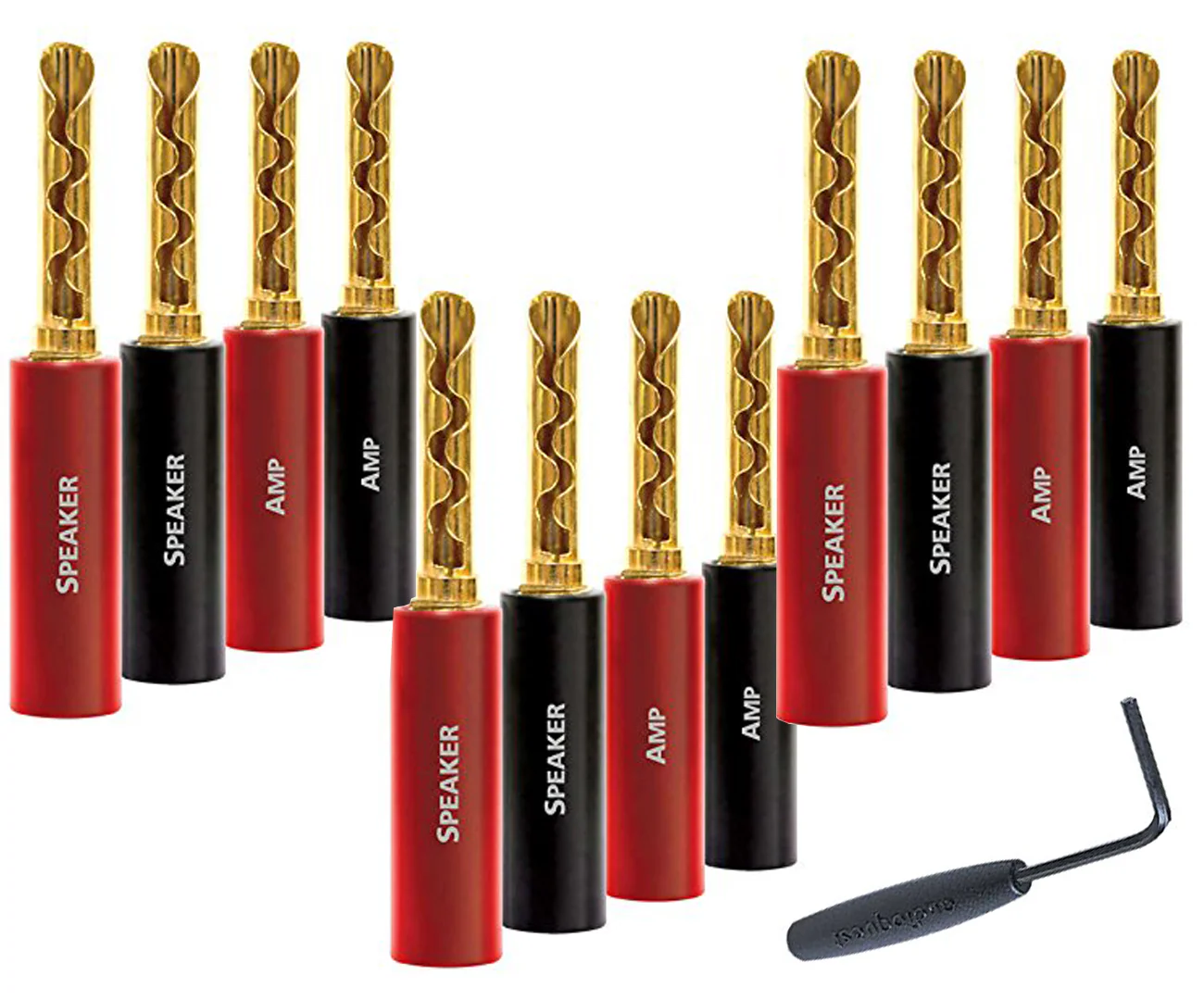 AudioQuest SureGrip 100 Gold Banana Speaker Connectors (Set of 12) - Image 2