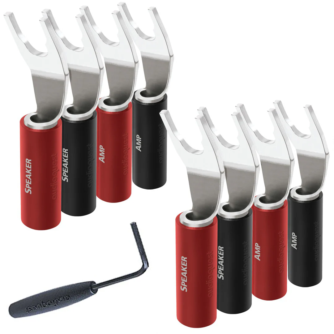AudioQuest SureGrip 100 Silver Multi-Spade Speaker Connectors (Set of 8) - Image 2