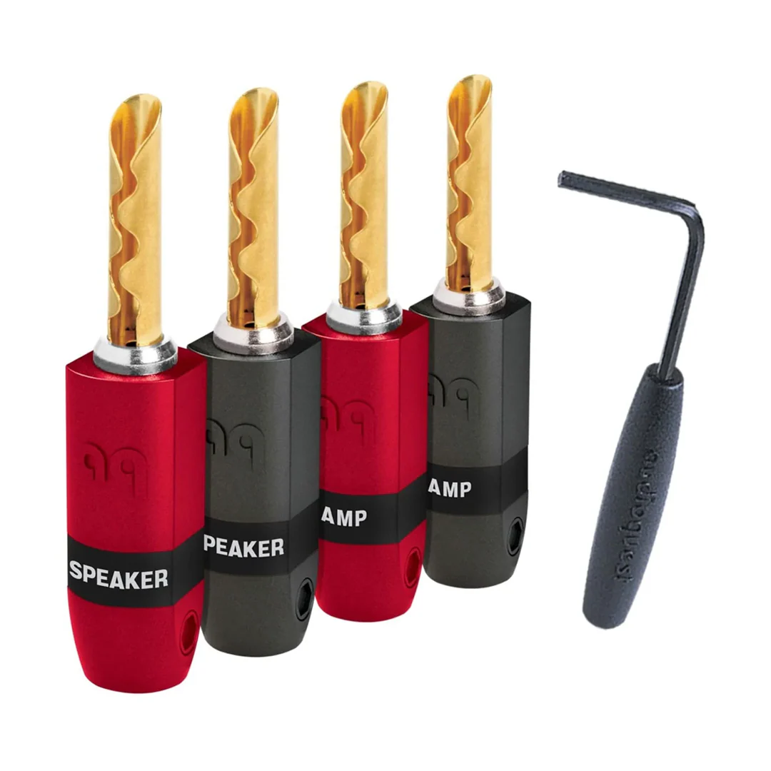 AudioQuest SureGrip 300 Gold Banana Speaker Connectors (Set of 4) - Image 2