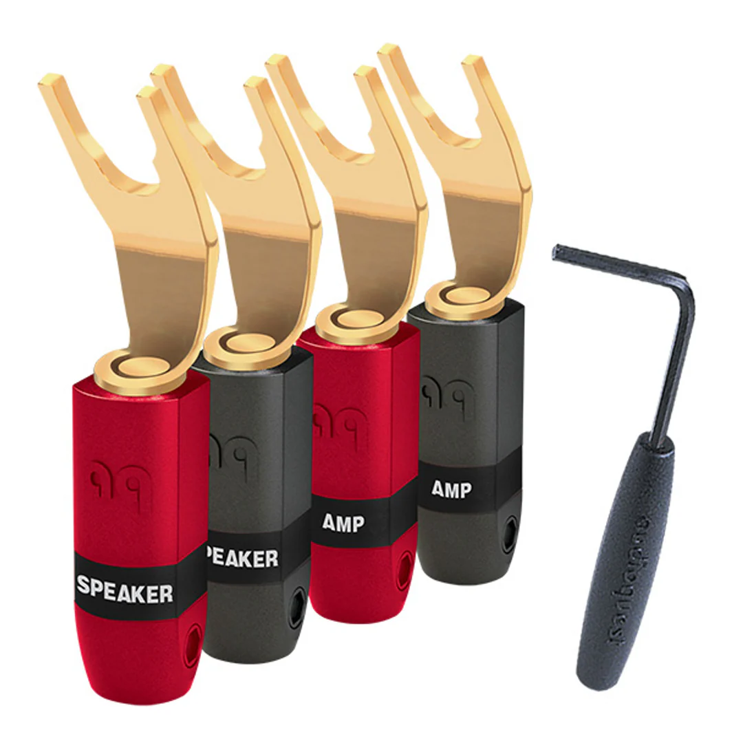 AudioQuest SureGrip 300 Gold Multi-Spade Speaker Connectors (Set of 4) - Image 2