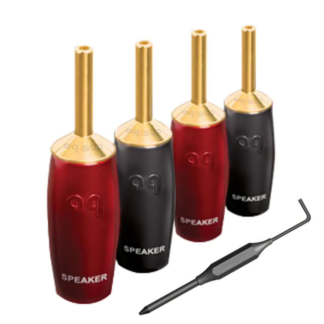 AudioQuest 507 Series Banana Gold Speaker Connectors (Full Range - Set of 4) - Image 2
