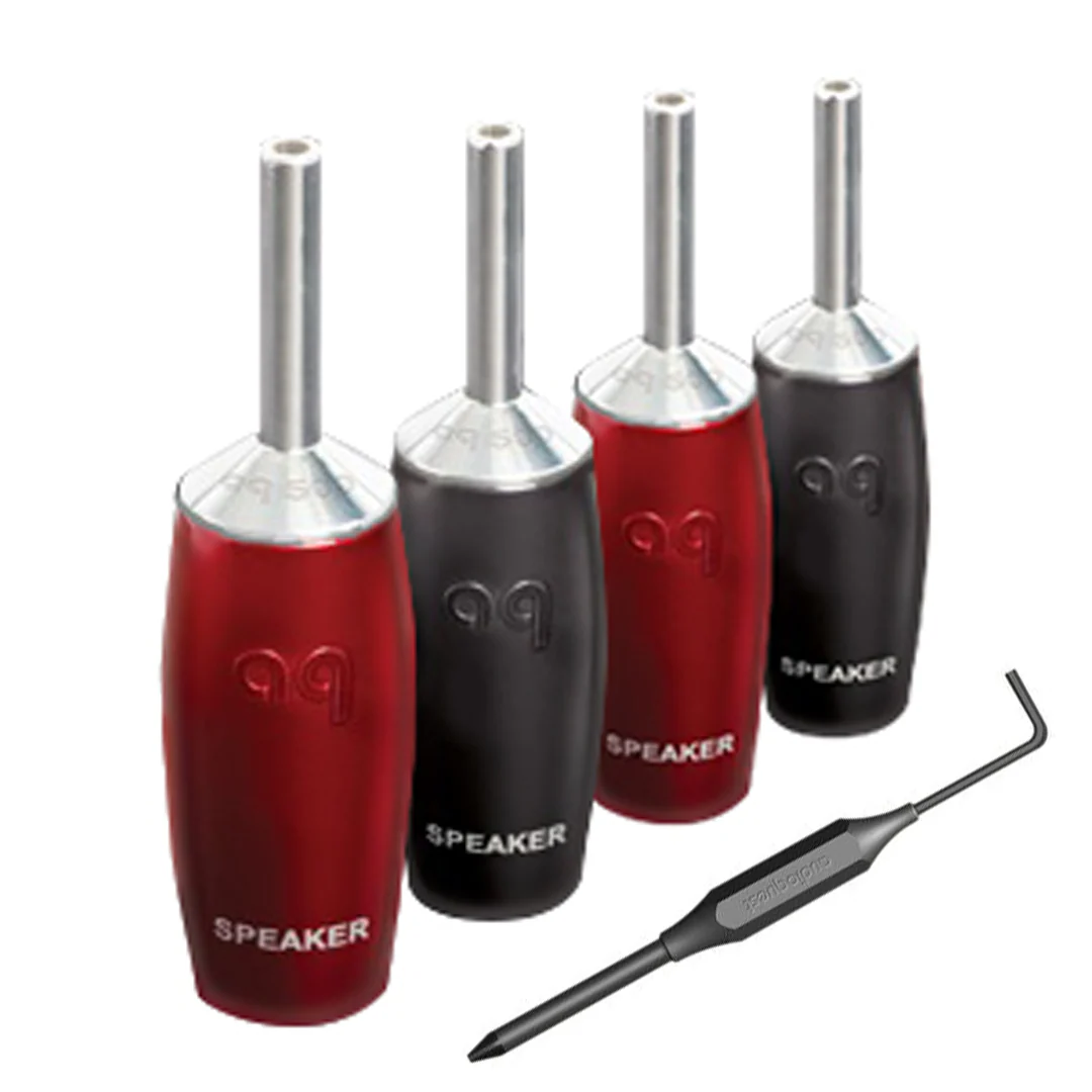 AudioQuest 507 Series Banana Silver Speaker Connectors (Full Range - Set of 4) - Image 2