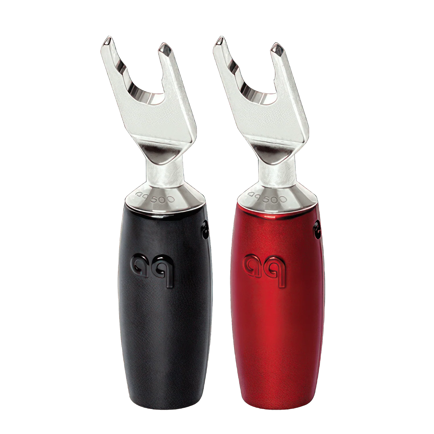 AudioQuest 500 Series Multi-Spade Silver Speaker Connectors (Full Range - Set of 4)