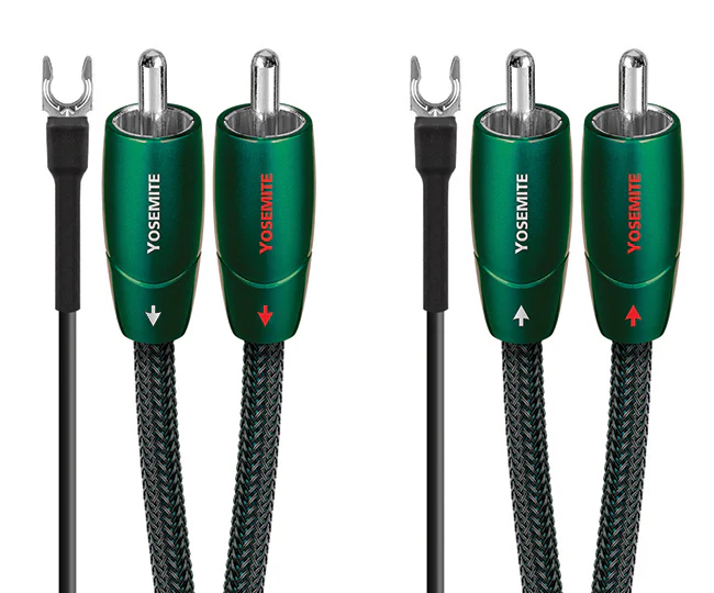 AudioQuest Yosemite Turntable RCA > RCA Turntable Cable - 1.2m - Stereo Pair - 2 x Male RCA > 2 x Male RCA