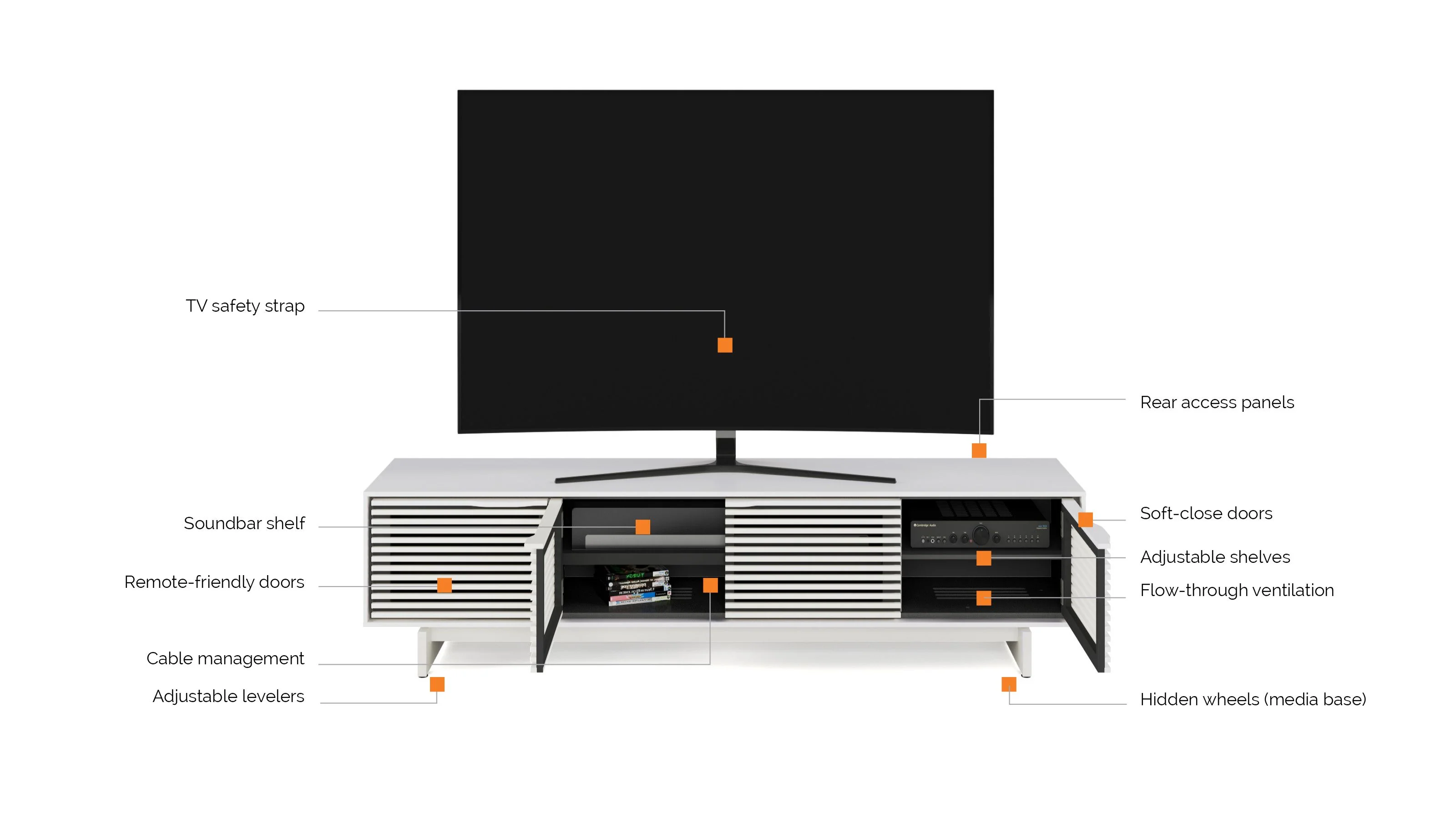 BDI Align 7473 Modern TV Stand & Credenza (TV Sold Separately) - Image 13