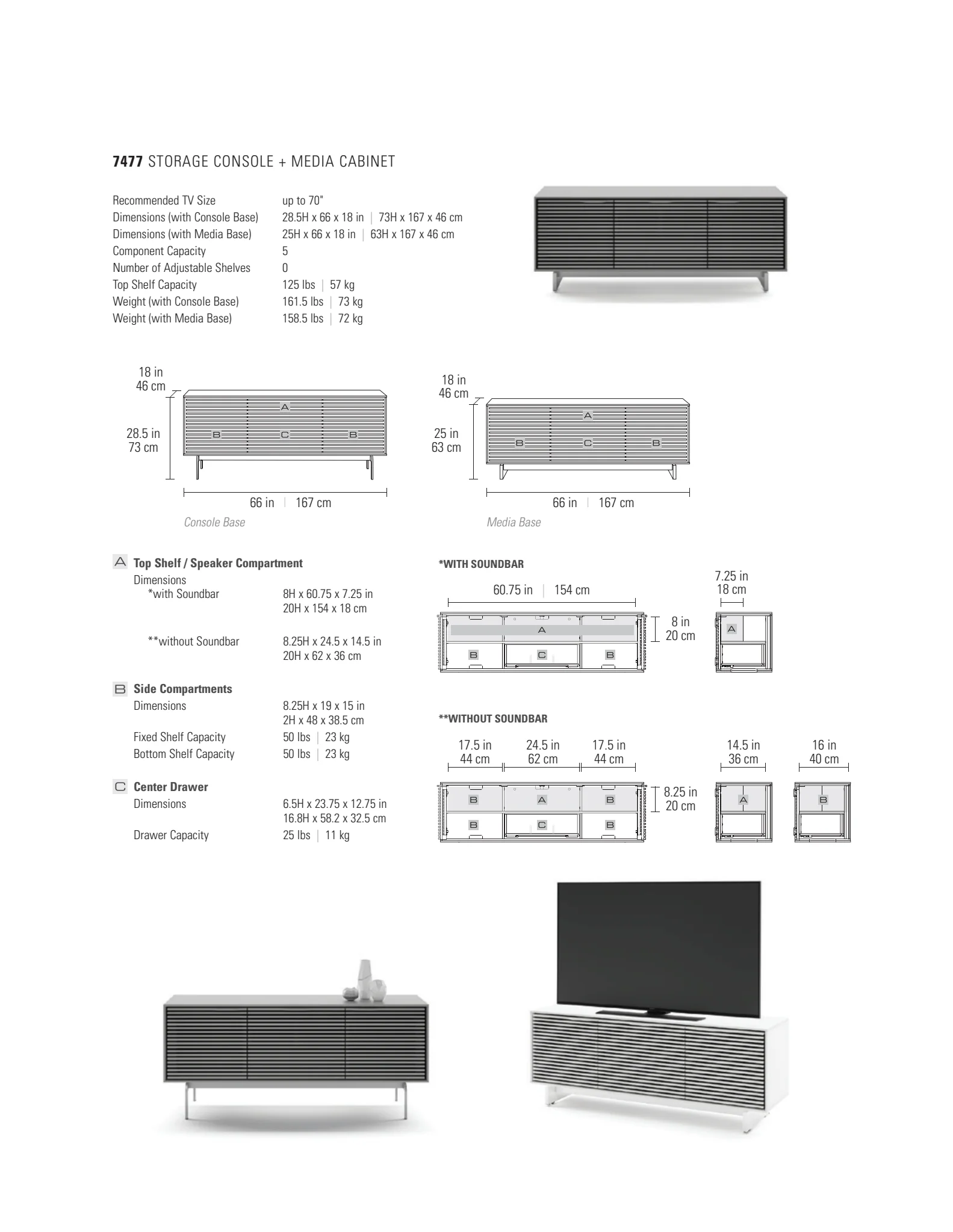 BDI Align 7477 Modern TV Stand, Media Cabinet & Credenza (TV Sold Separately) - Image 13
