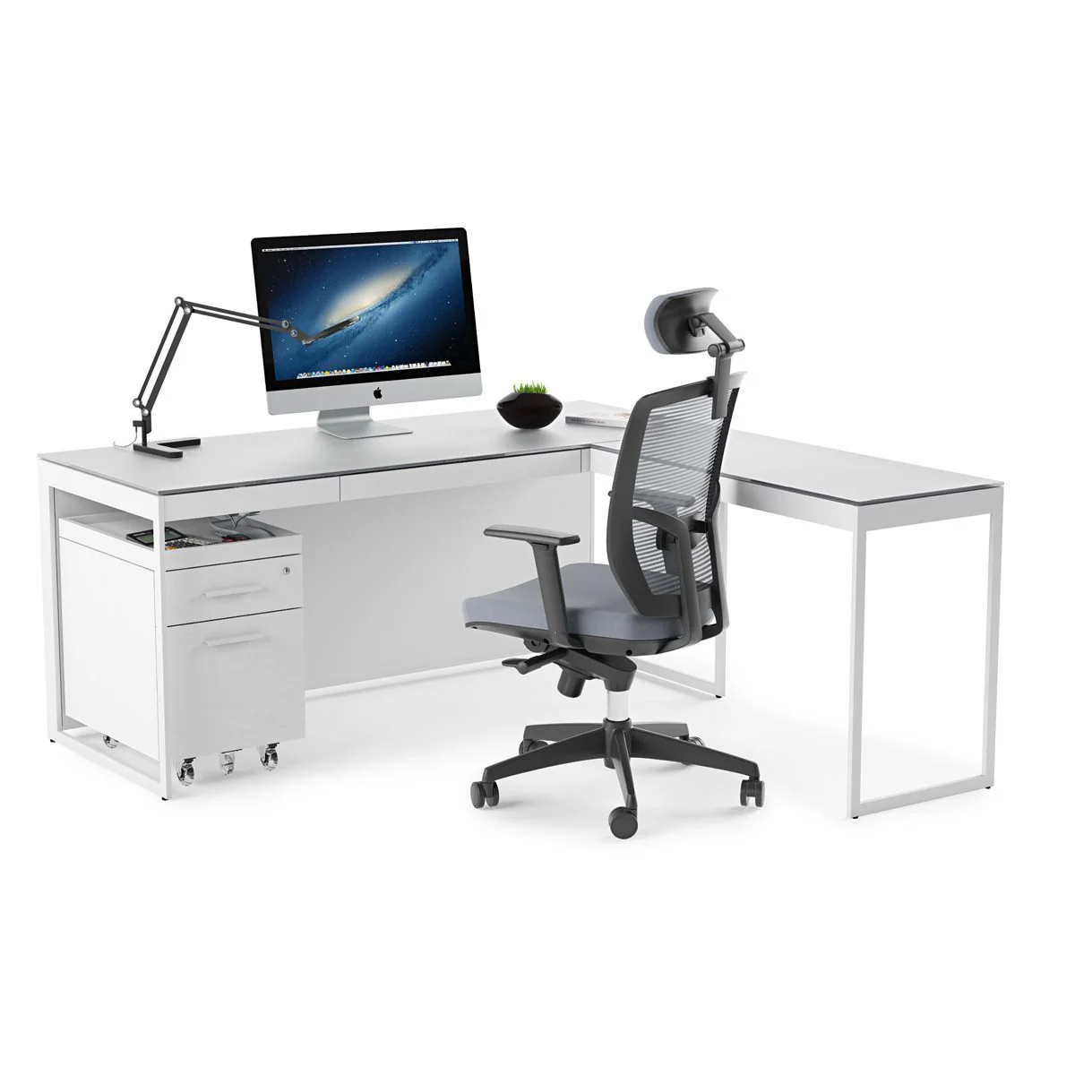 BDI Centro 6402 Desk Return (White) - Image 6