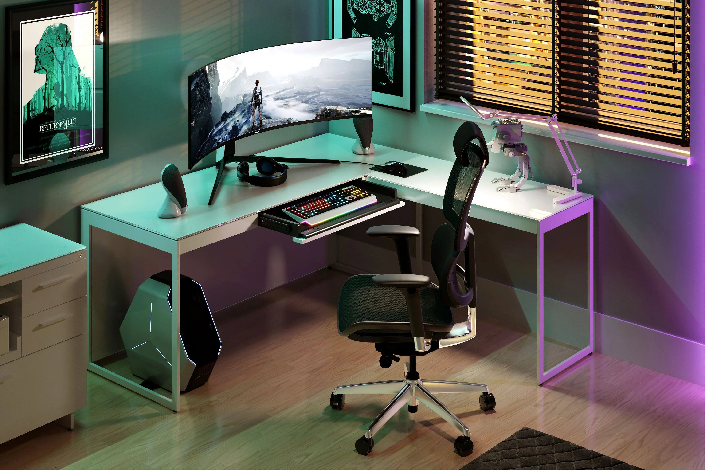 BDI Centro 6402 Desk Return (White) - Image 8