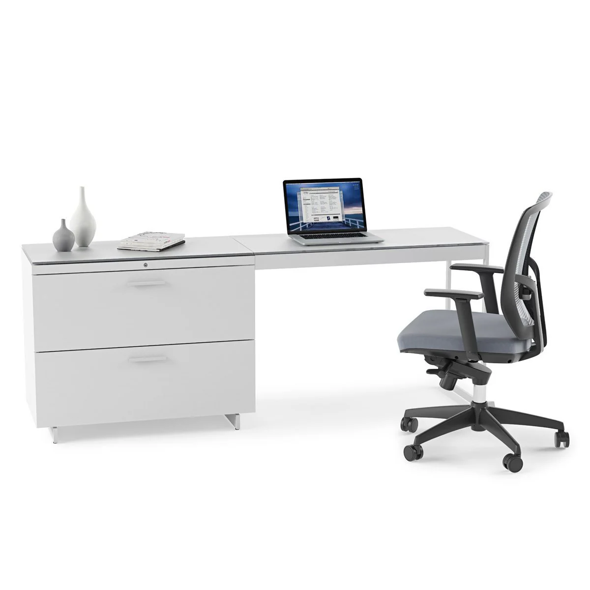 BDI Centro 6416 Lateral File Cabinet (White) - Image 3