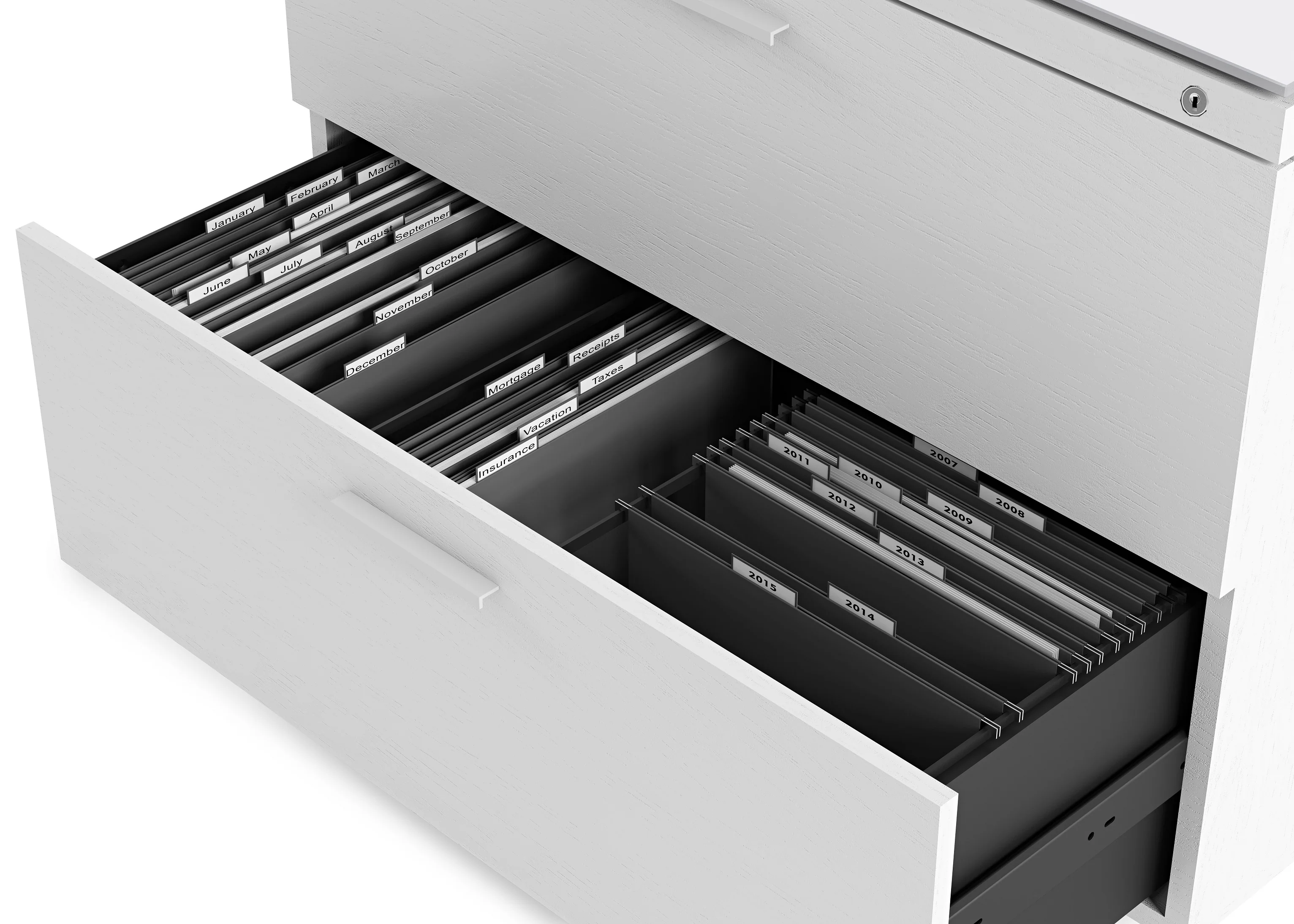 BDI Centro 6416 Lateral File Cabinet (White) - Image 4