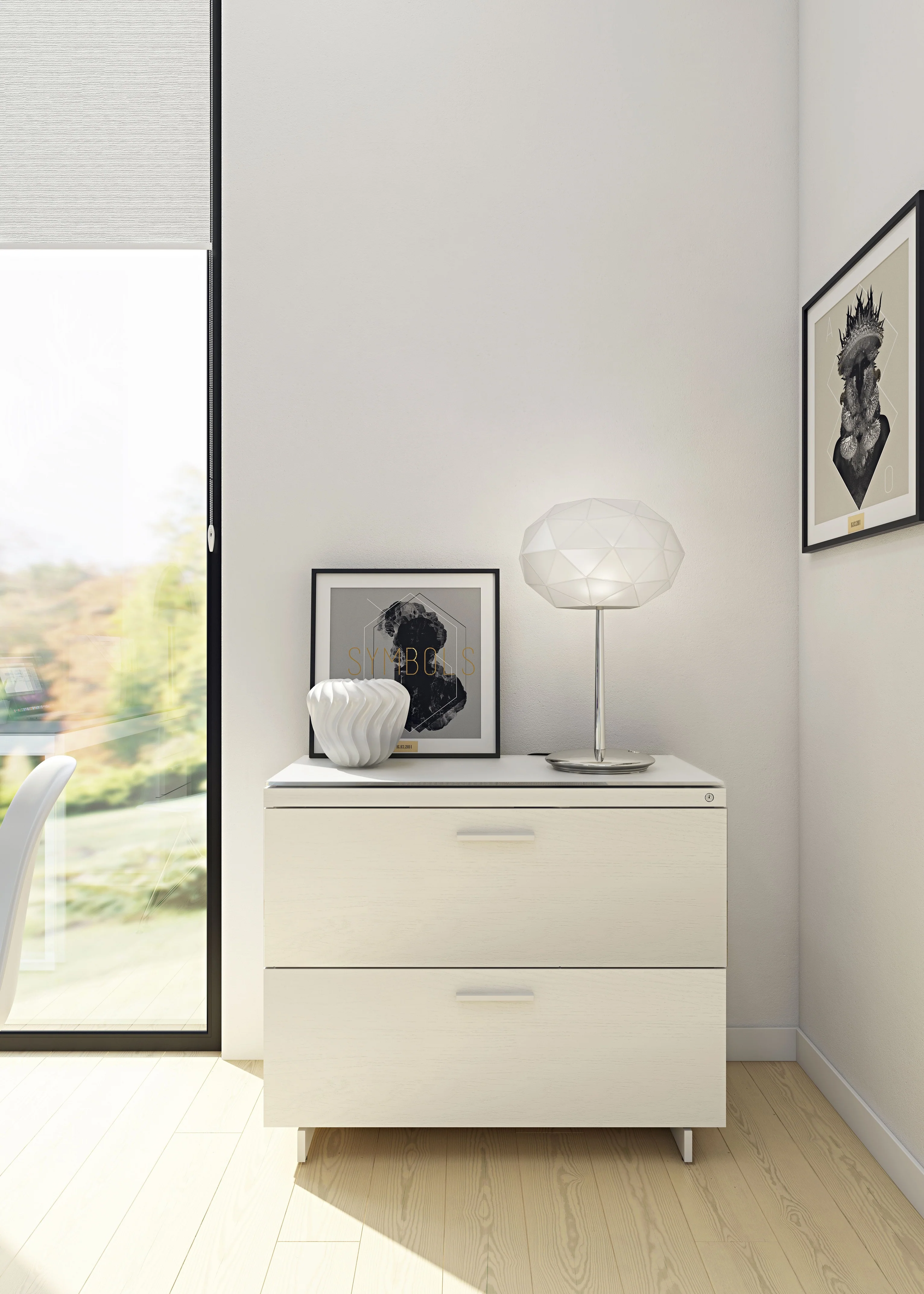 BDI Centro 6416 Lateral File Cabinet (White) - Image 5