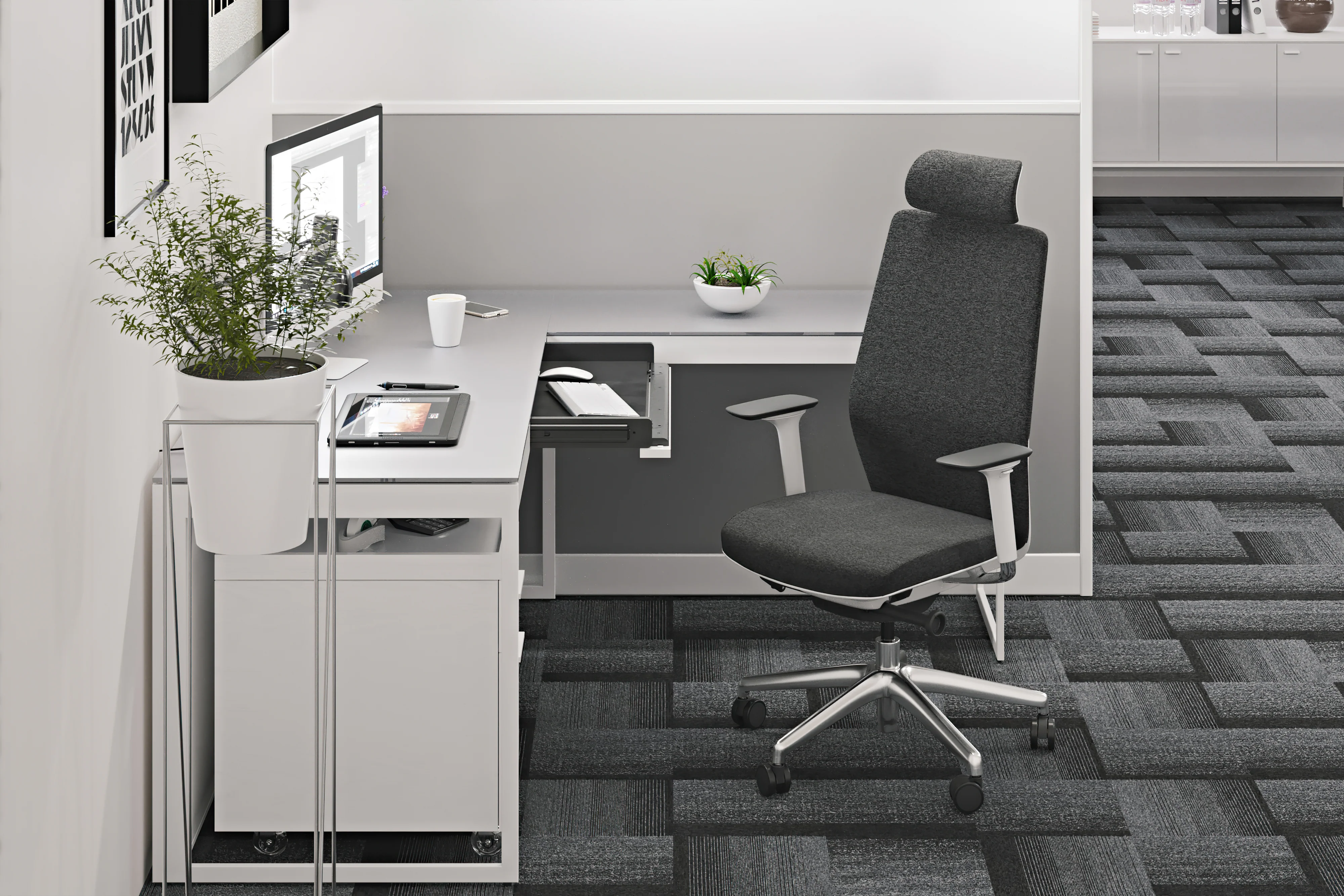 BDI Coda 3522 Task Chair (Oyster/Grey) - Image 6