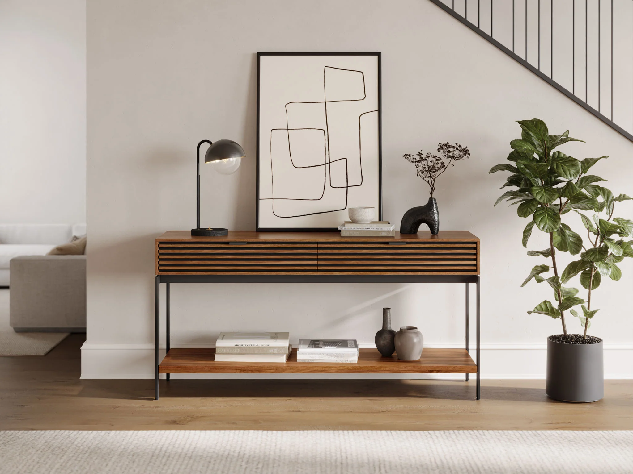 BDI Cora 1173 Console Table (Walnut) - Image 4