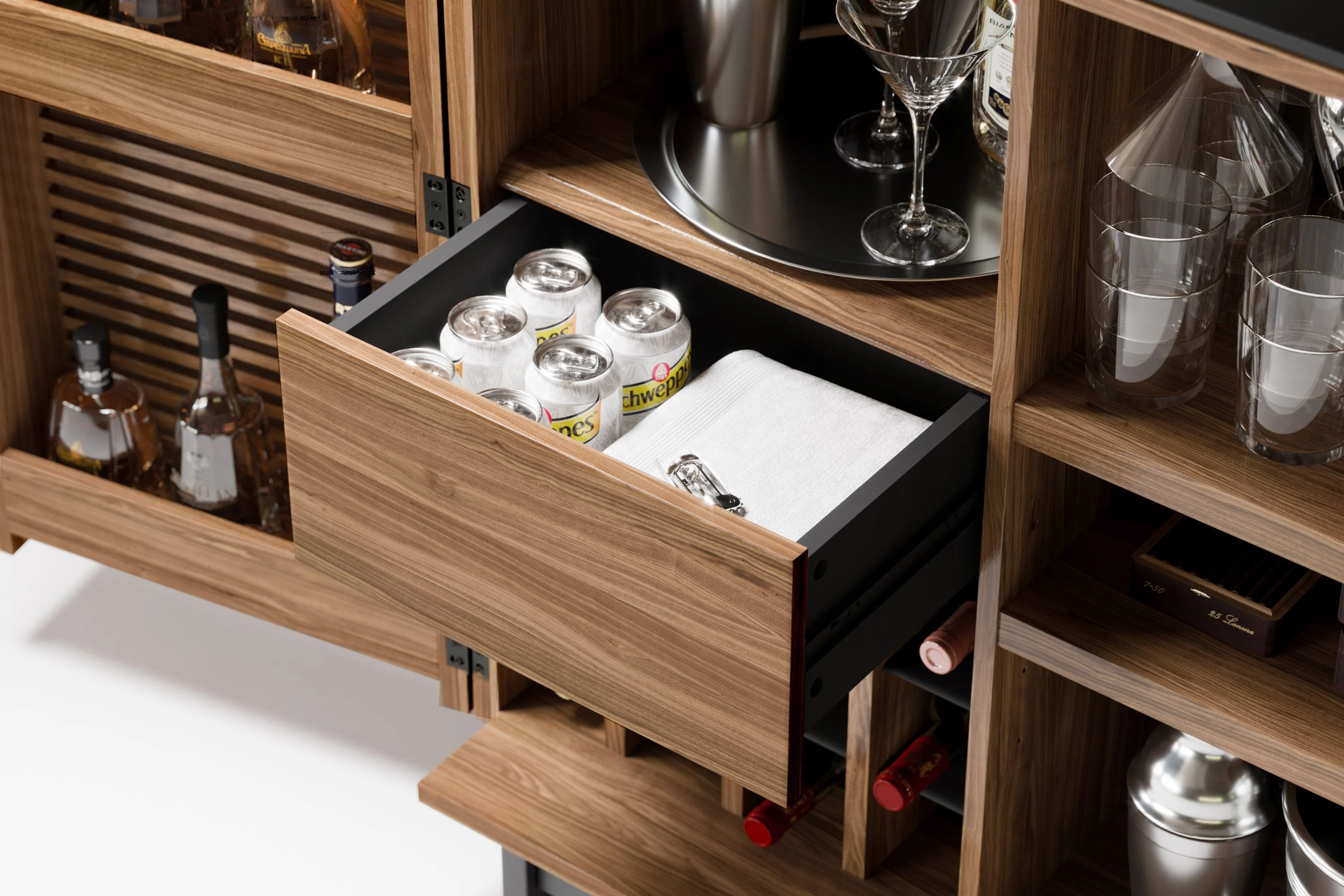 BDI Corridor Bar 5620 Modern Home Bar Cabinet - Image 7