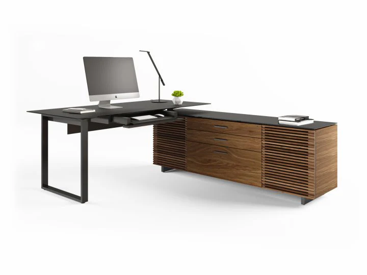 BDI Corridor Office 6531 Modern L-Shaped Executive Desk - Image 11