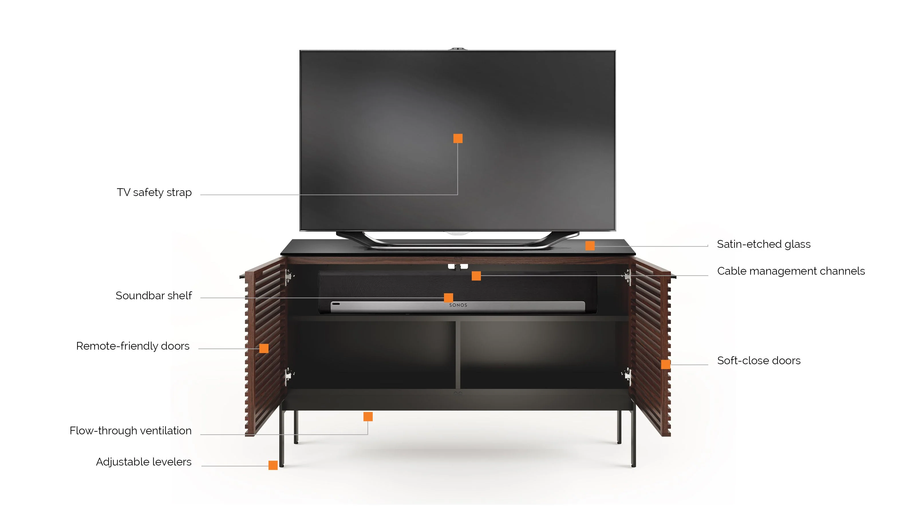 BDI Corridor SV 7128 Slim Media Cabinet & Storage Console - Image 8
