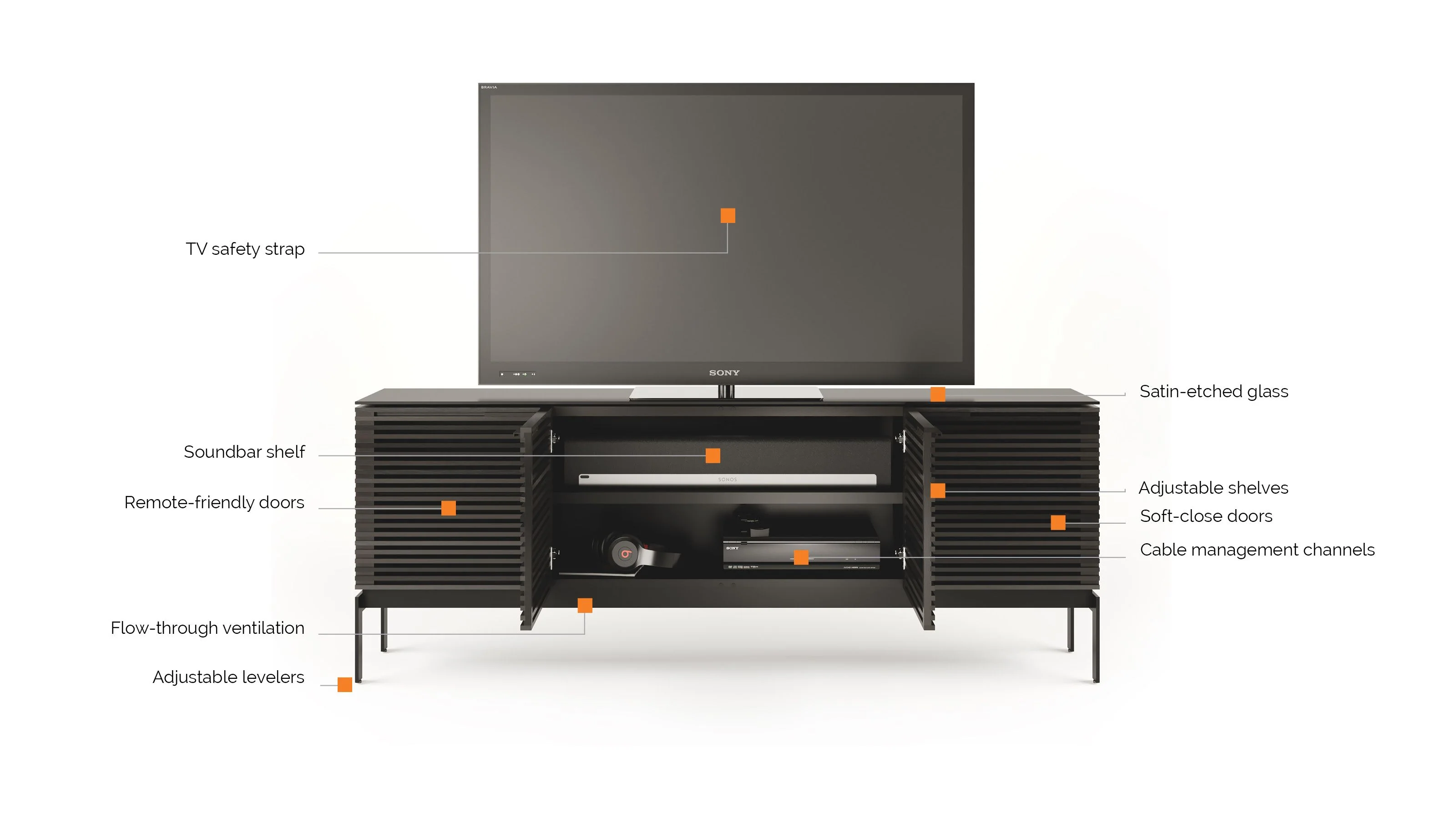 BDI Corridor SV 7129 Slim TV Stand & Credenza - Image 8