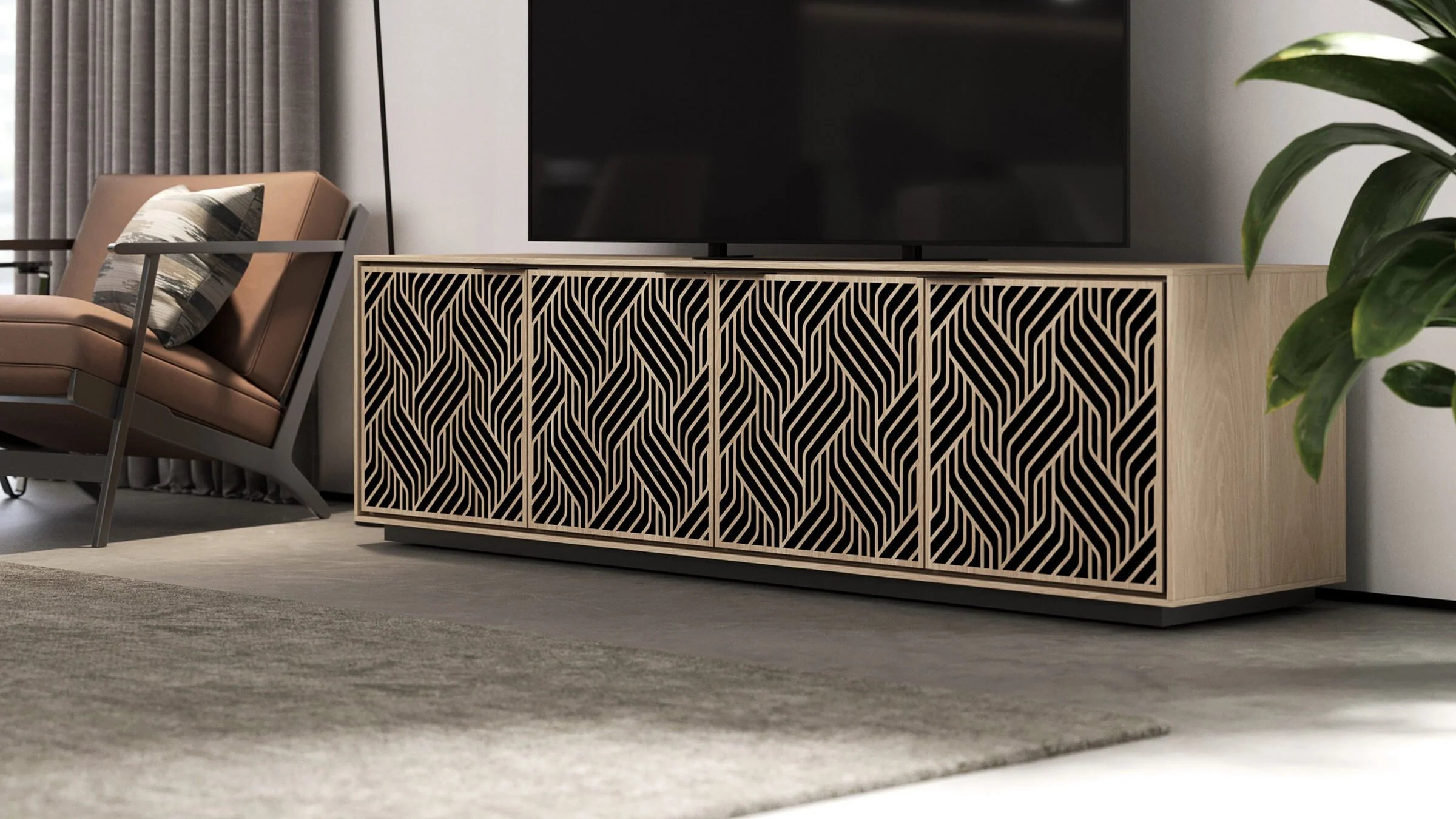BDI Elements Weave 8703-WE Media Console and Storage Cabinet - Image 10