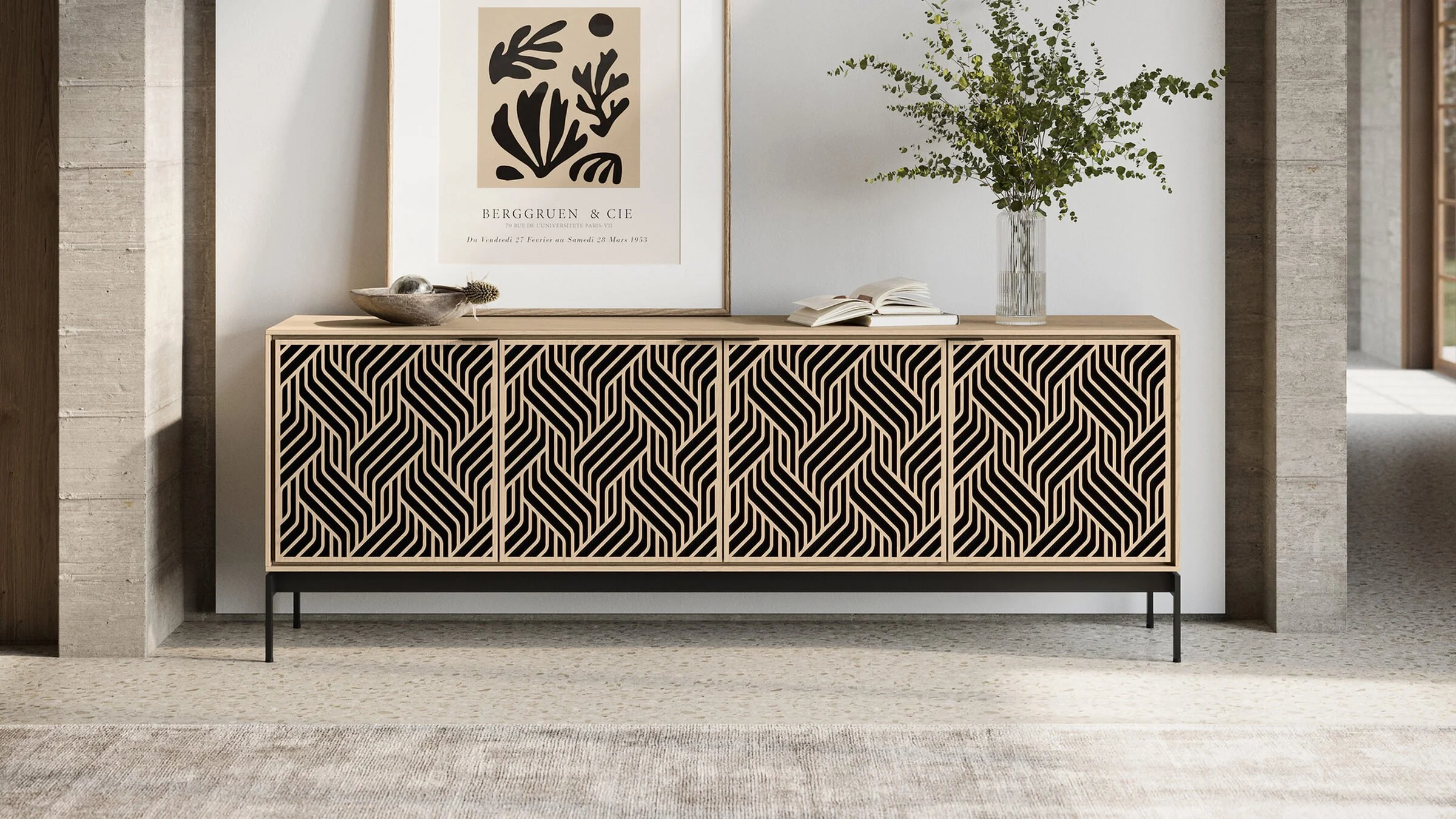 BDI Elements Weave 8709-WE Media Console and Storage Cabinet - Image 3