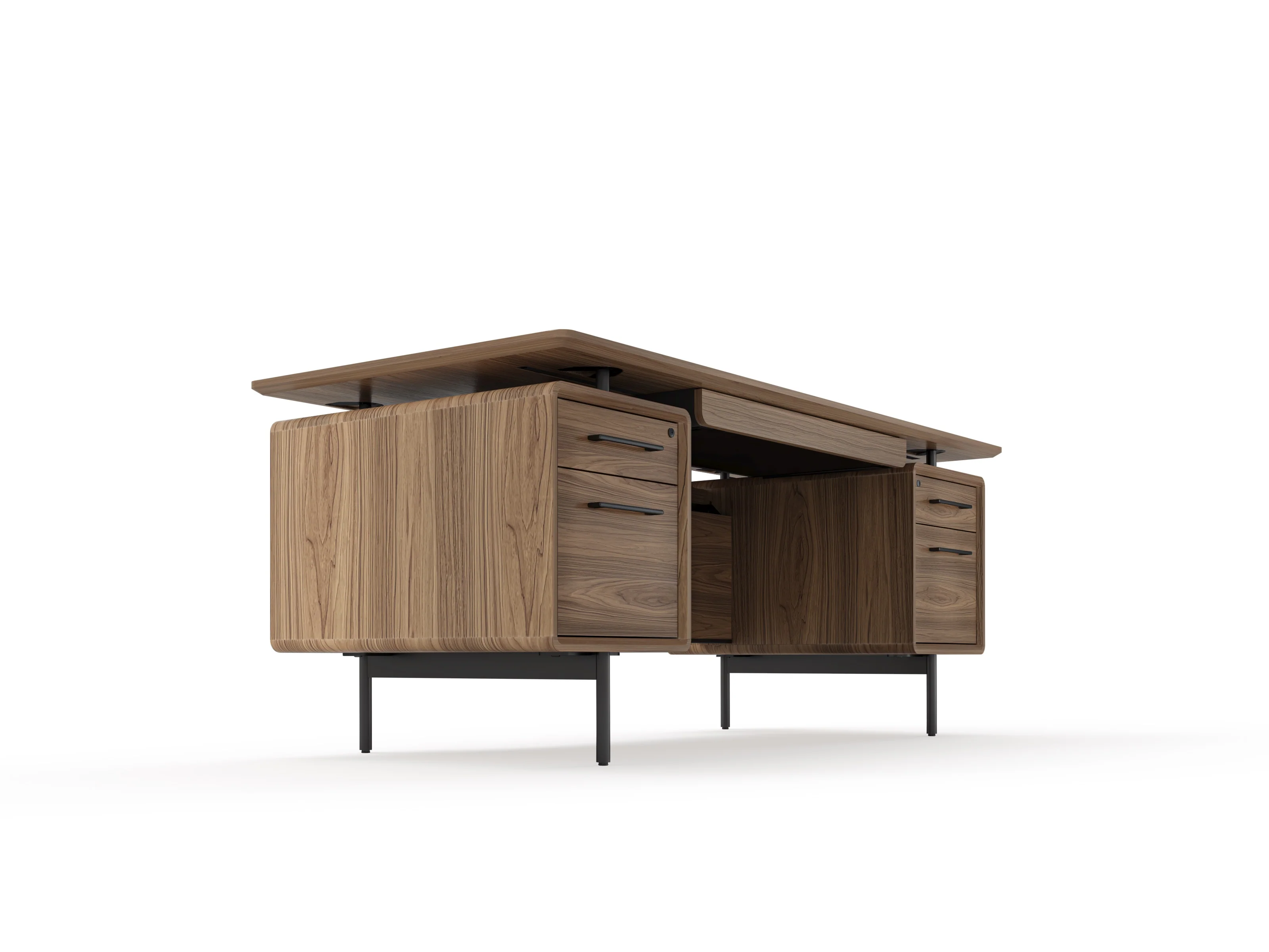 BDI LINQ Office 6821 Home Office Executive Desk (Natural Walnut) - Image 13