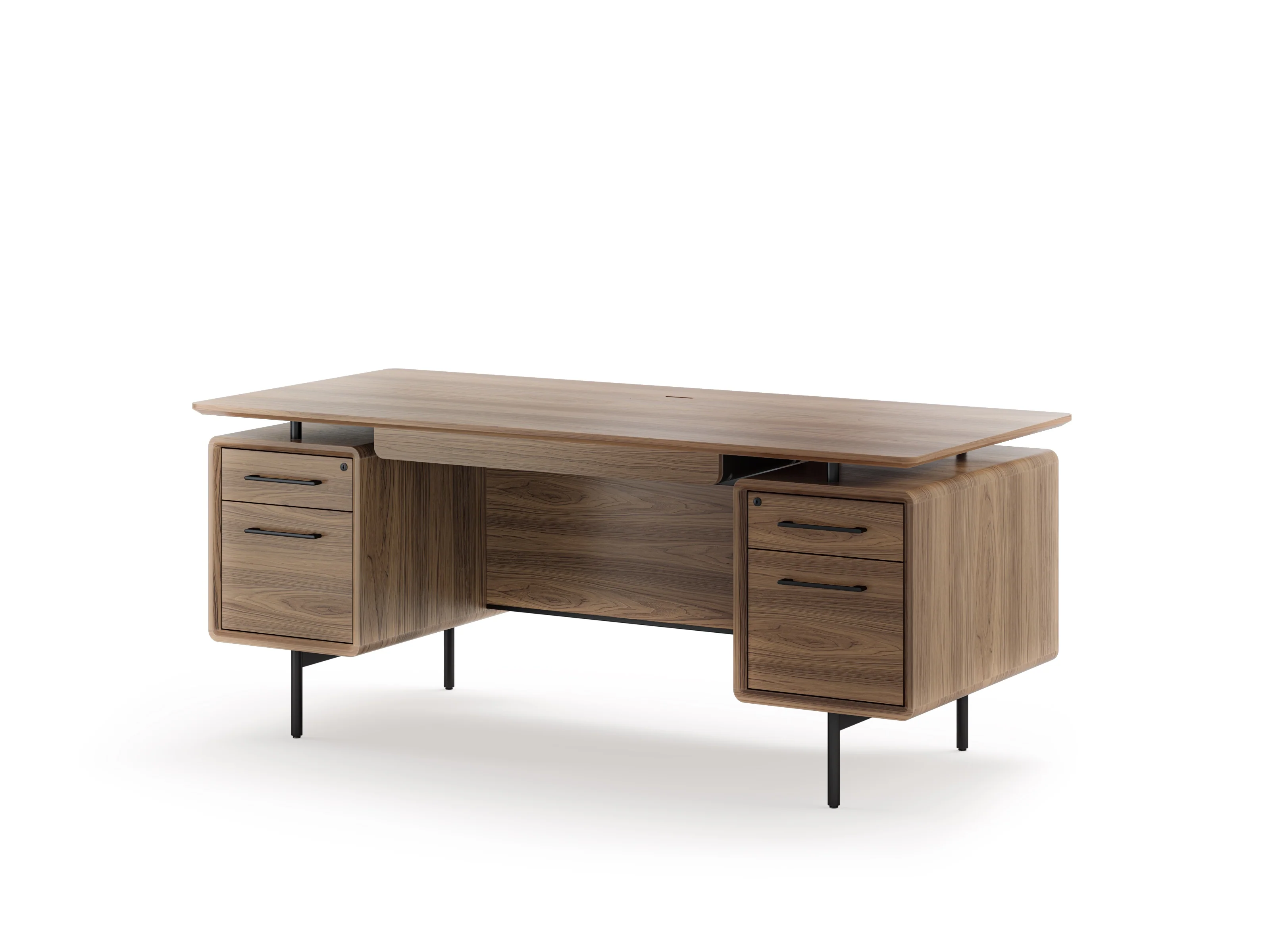 BDI LINQ Office 6821 Home Office Executive Desk (Natural Walnut) - Image 2