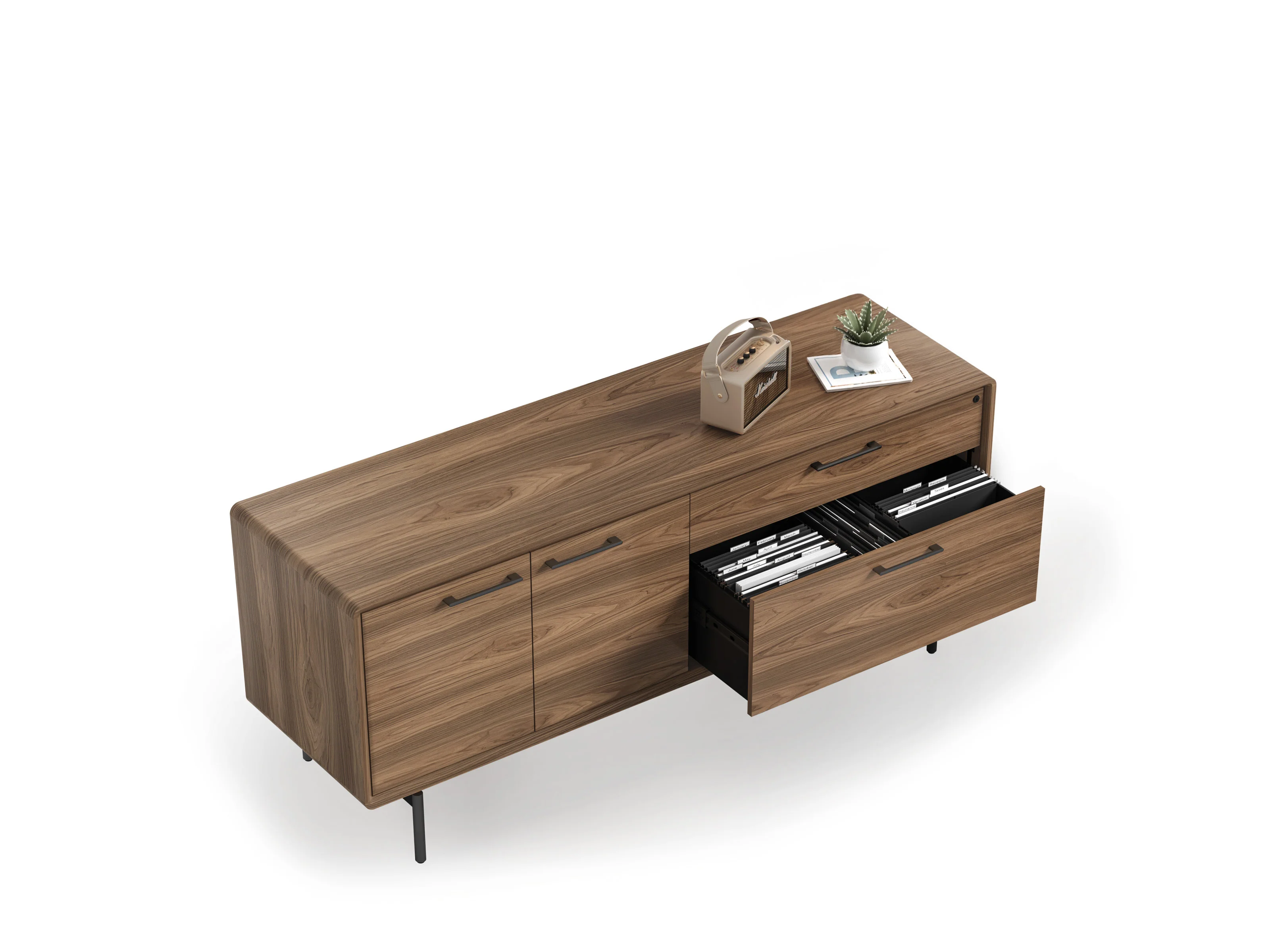 BDI LINQ Office 6829 Storage Credenza (Natural Walnut) - Image 10